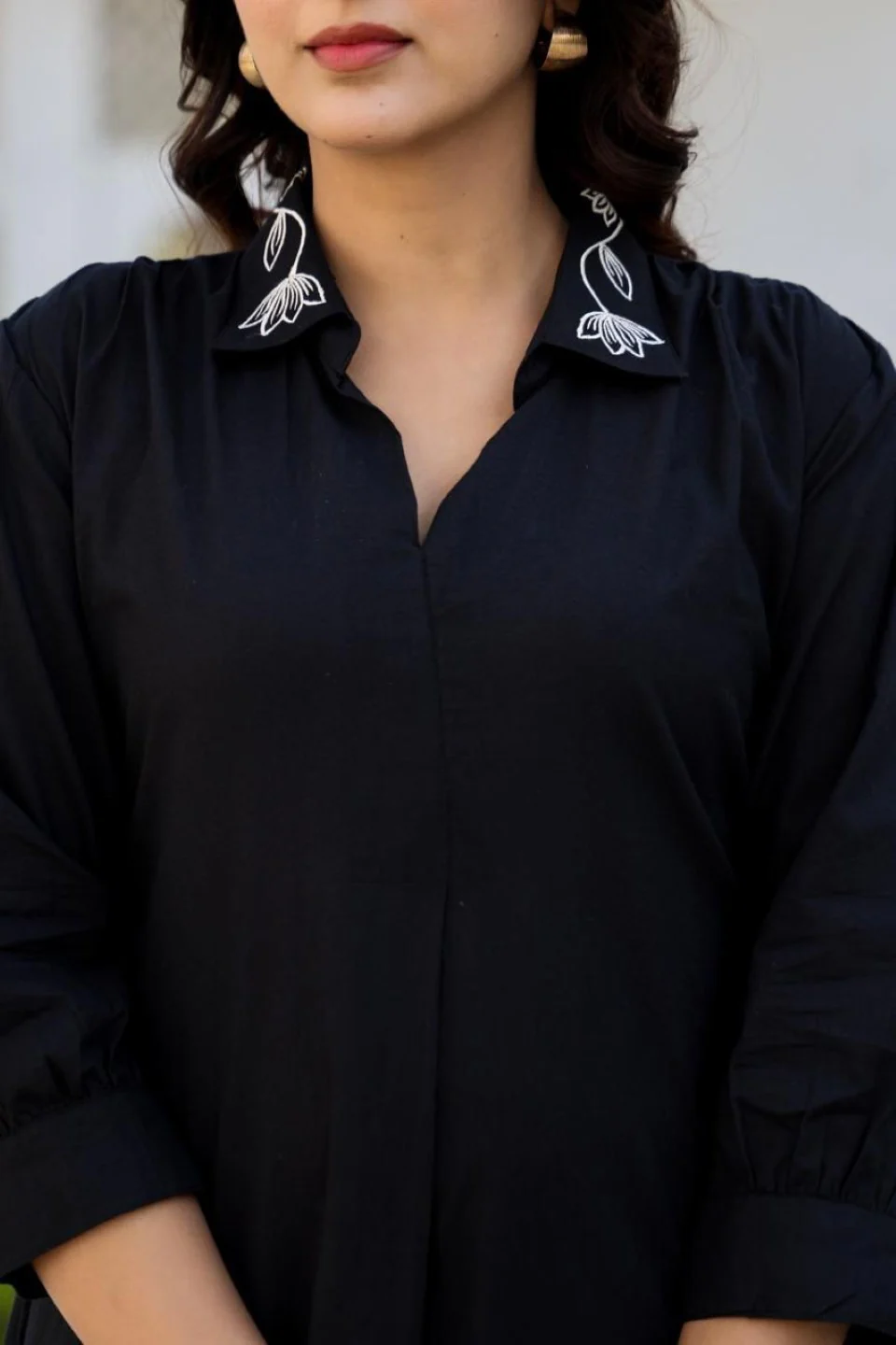 Esmera sable embroidery cotton dress - Image 3