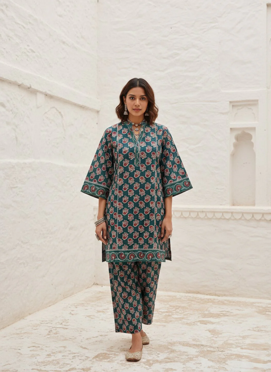 Swades peacock cotton suit set - Image 4