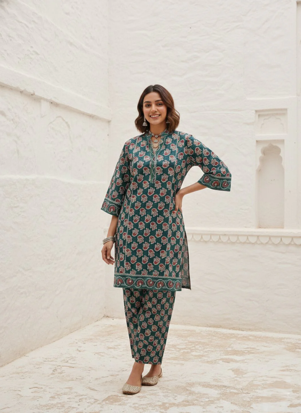 Swades peacock cotton suit set - Image 5
