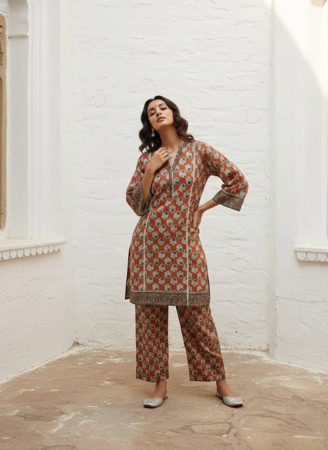 Swades brink printed suit set - Image 4