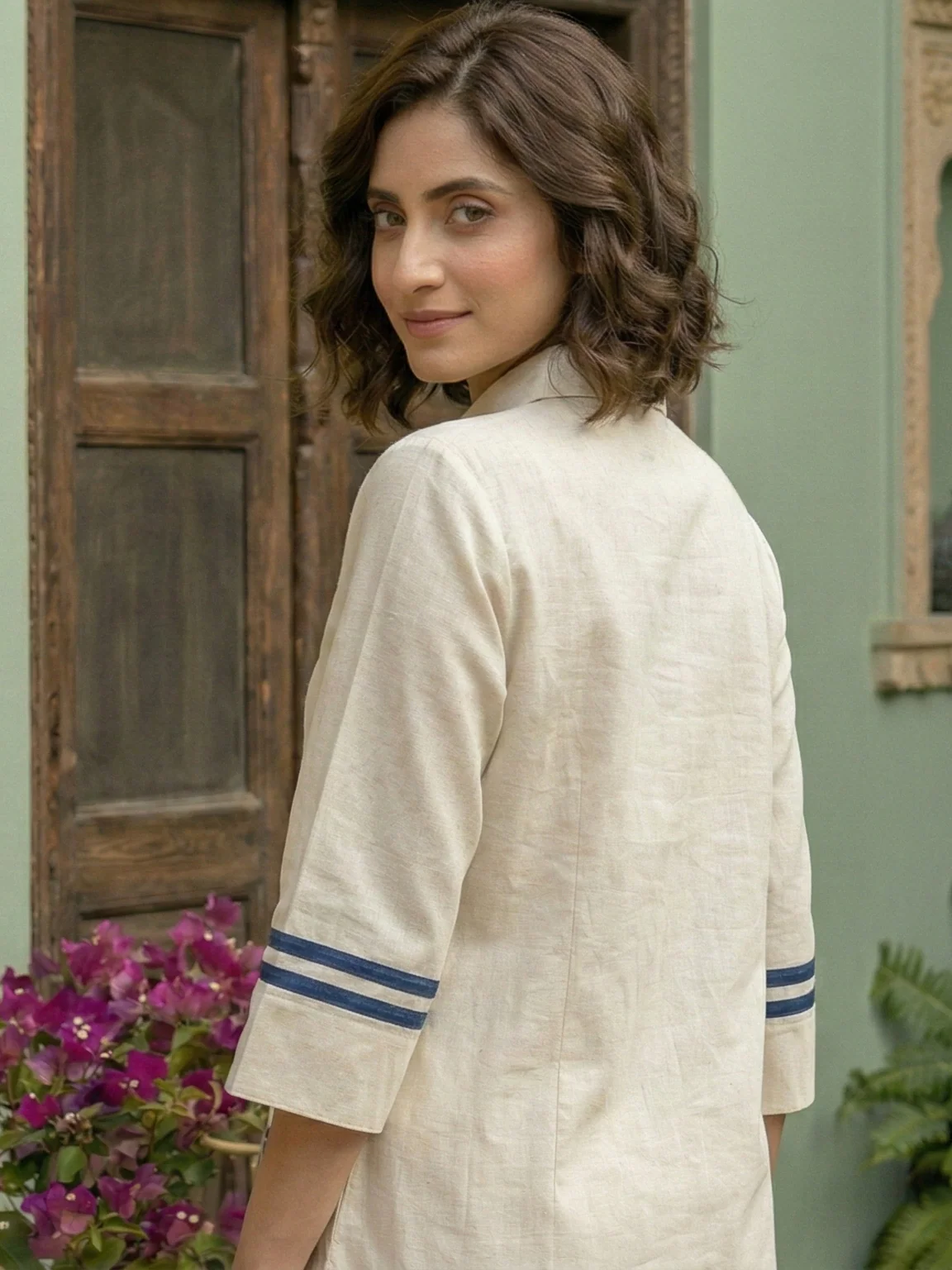 Ridhika ocean embroidery cotton co-ord set - Image 5