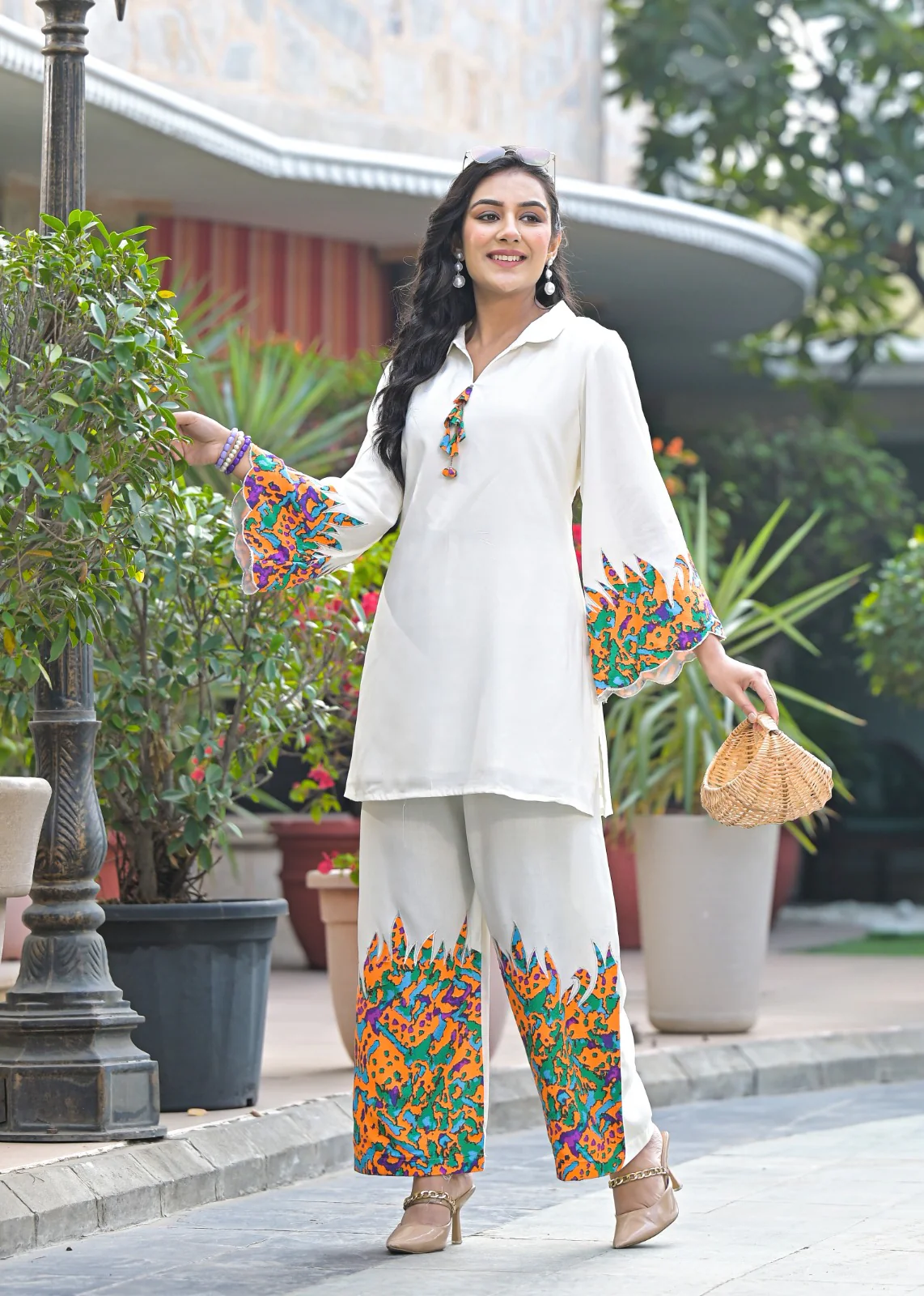 Kara Pearl Cotton Co-ord Set - Image 3