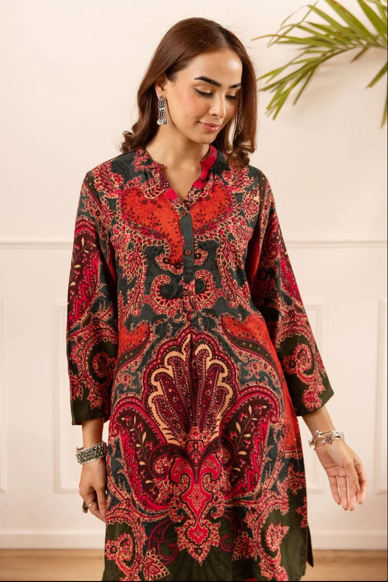 Karen cardinal printed cotton coord set - Image 2