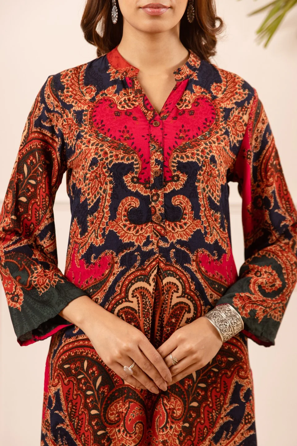 Karen cardinal printed cotton coord set - Image 7
