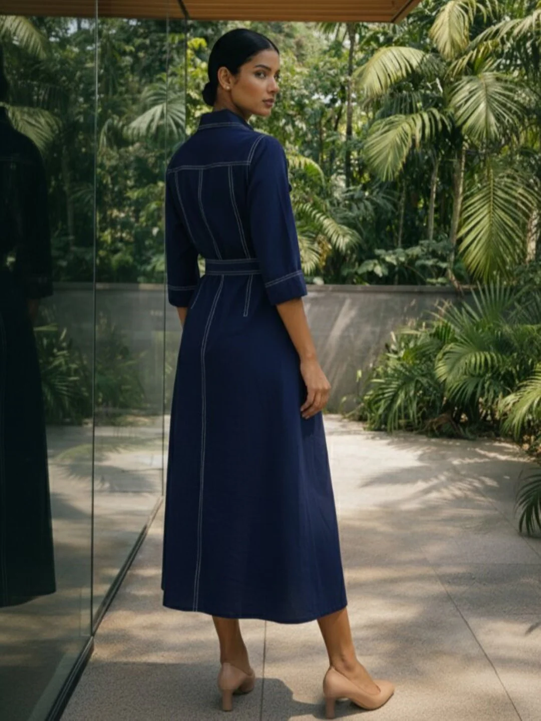 Ivanka azure denim cotton dress - Image 3