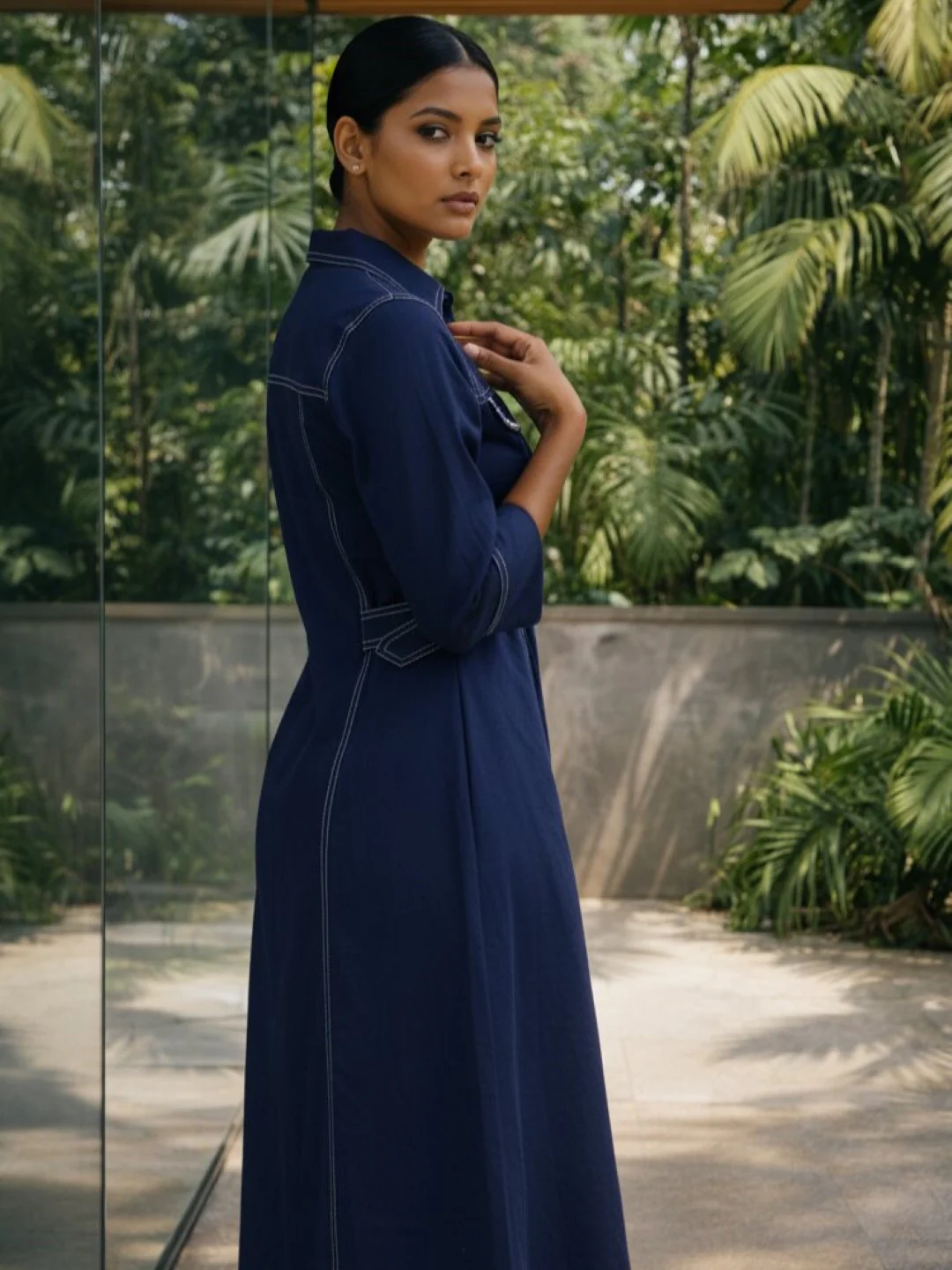 Ivanka azure denim cotton dress - Image 5