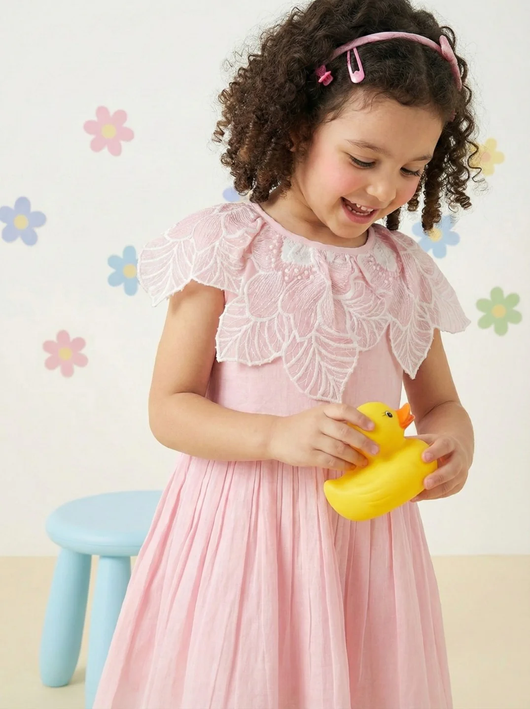 Joy Softpink Cotton Dress - Image 2