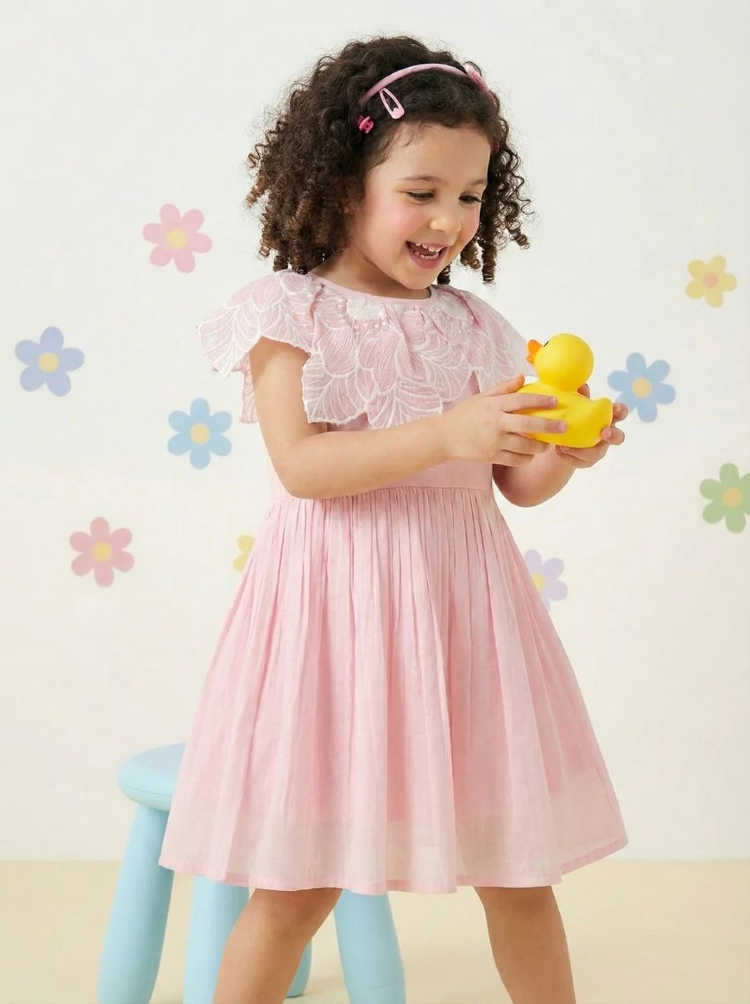 Joy Softpink Cotton Dress - Image 3
