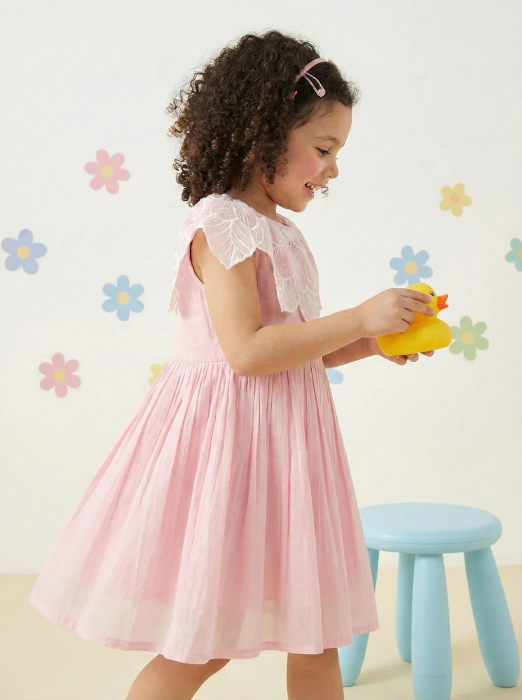 Joy Softpink Cotton Dress - Image 4