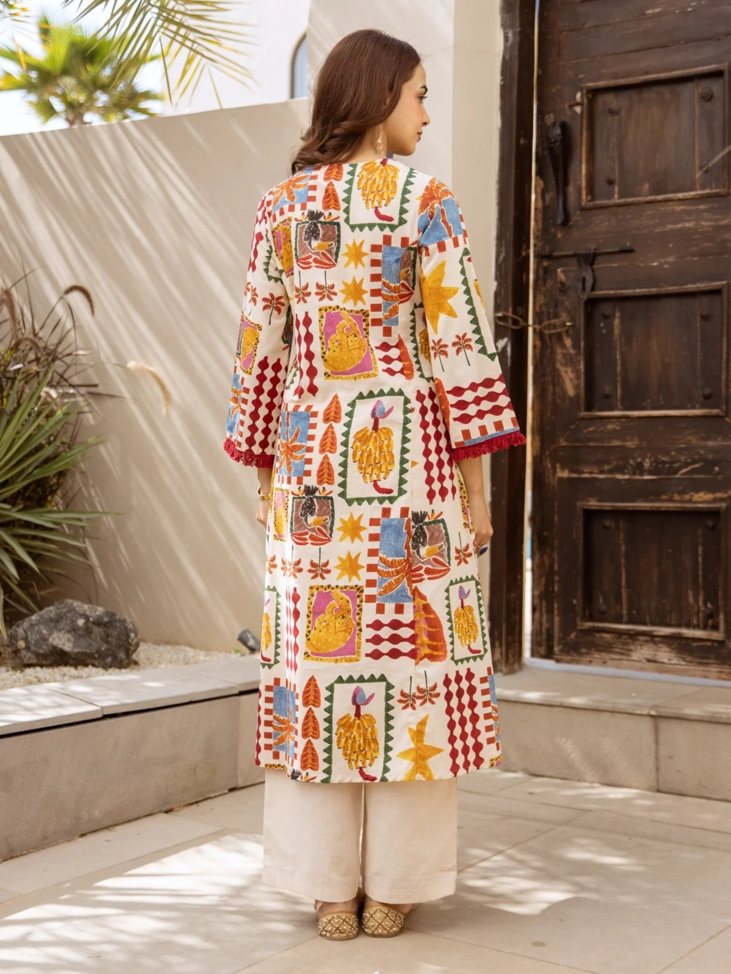 Karen Kaleido Cotton Kurta Pant Set - Image 4