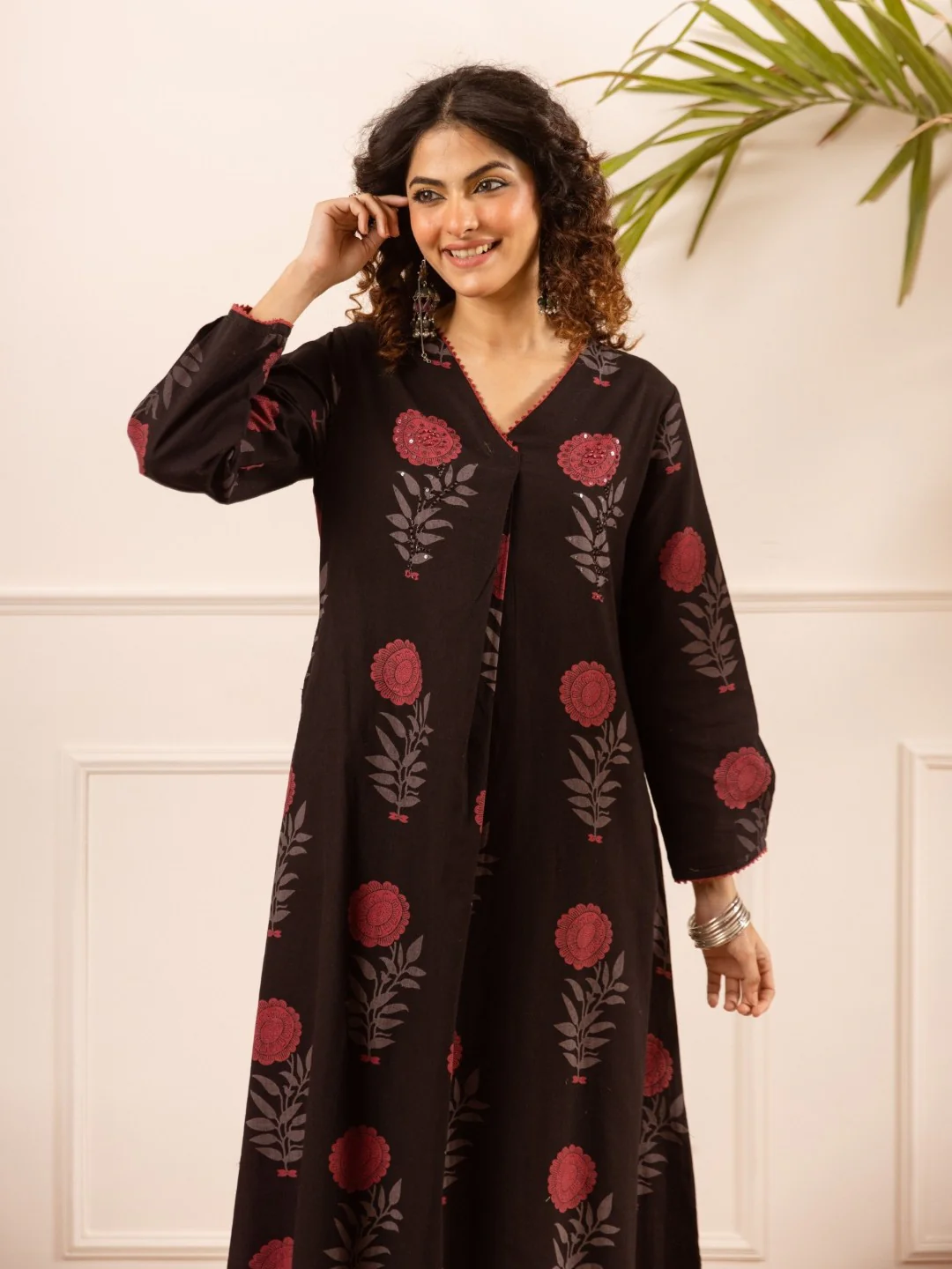 Karen Noir Cotton Kurta Pant set - Image 2