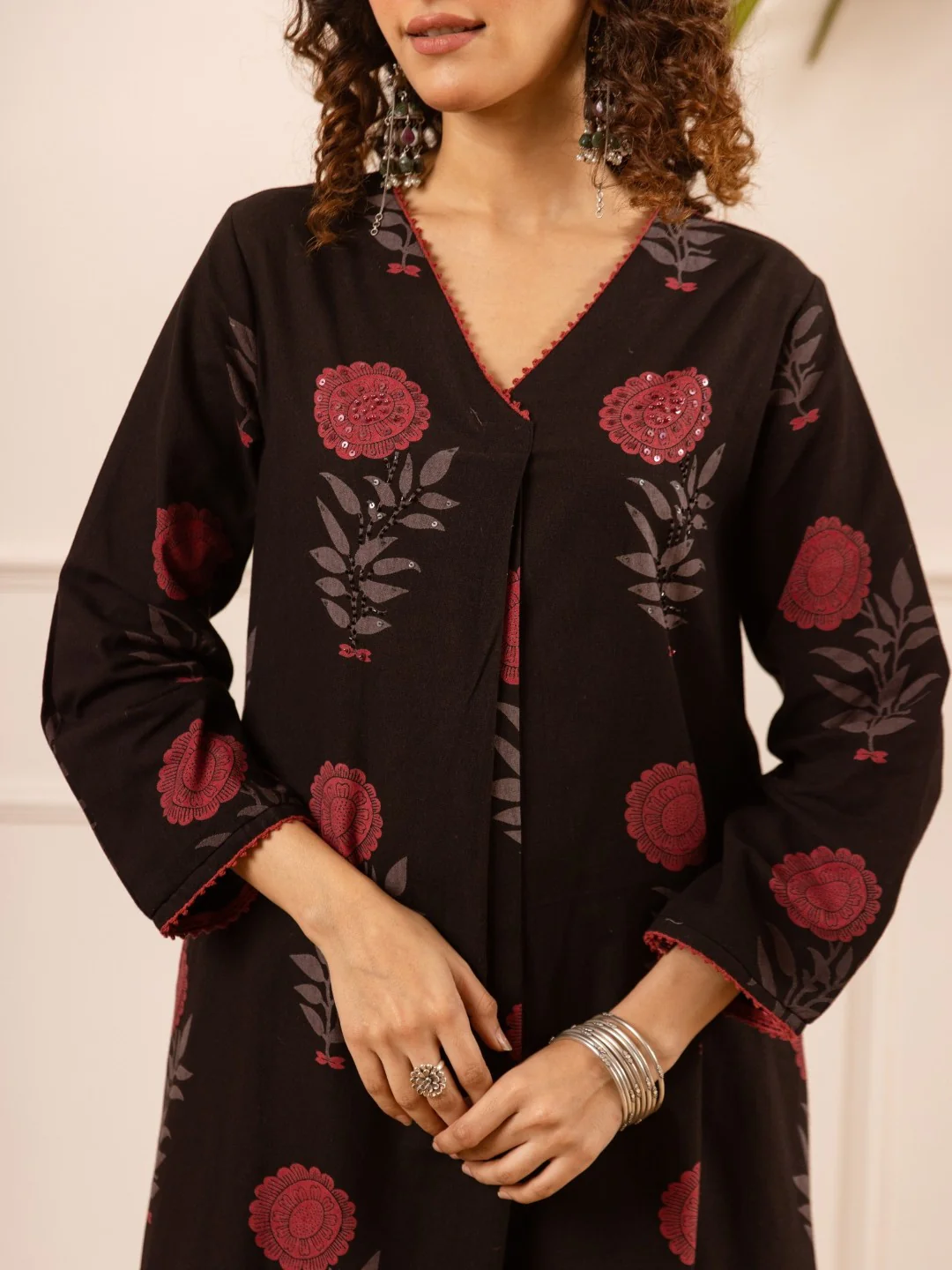 Karen Noir Cotton Kurta Pant set - Image 5