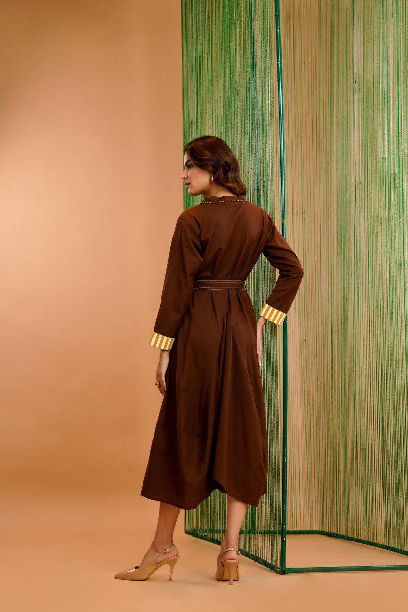 Tatva russet cotton dress - Image 10