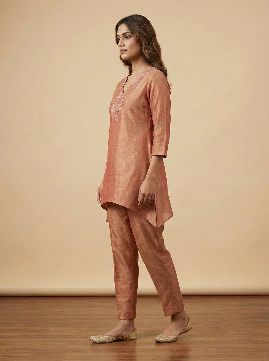 Prisha Jasper Embroidery Cotton Co-ord Set - Image 3