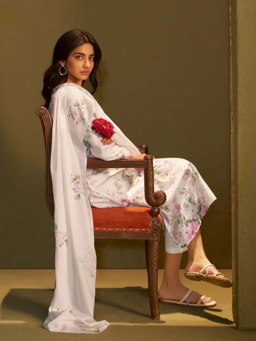 Itrh peony cotton linen suit set - Image 7