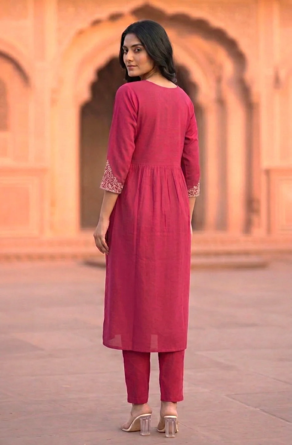 Chandri Mandy Embroidered Kurta Pant Set - Image 3