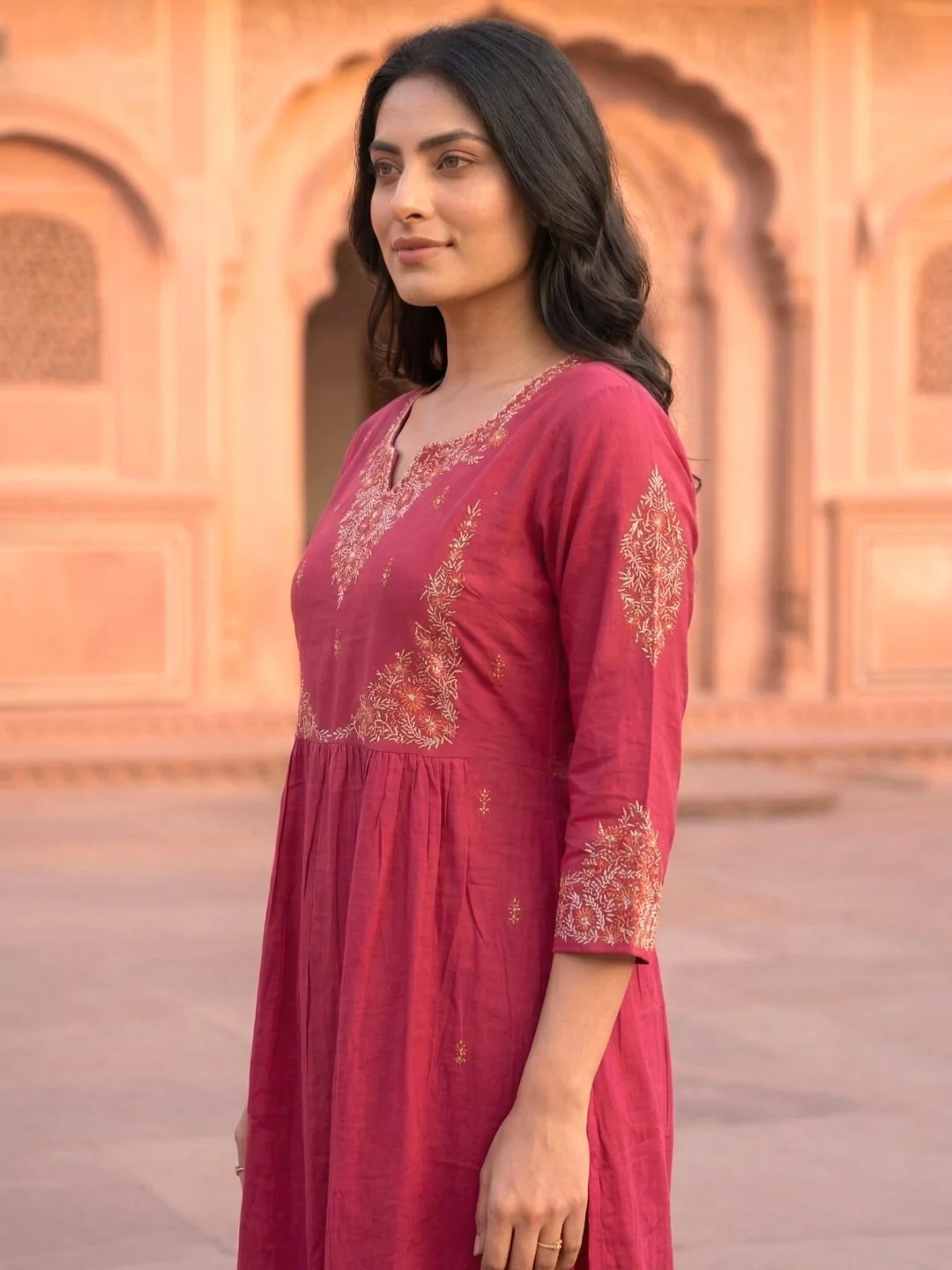 Chandri Mandy Embroidered Kurta Pant Set - Image 6