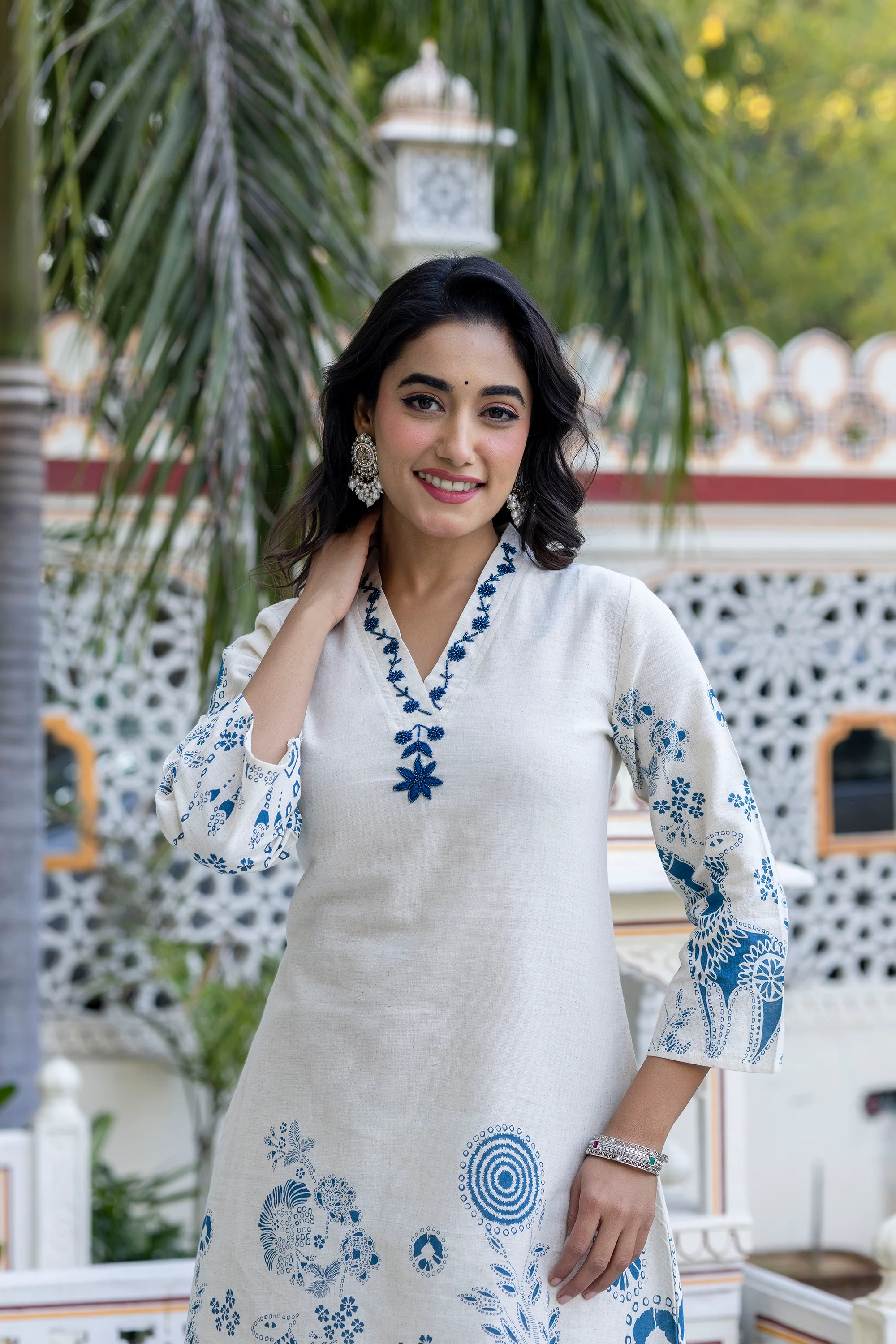 Samiha Cobalt Cotton Co-ord set - Image 2
