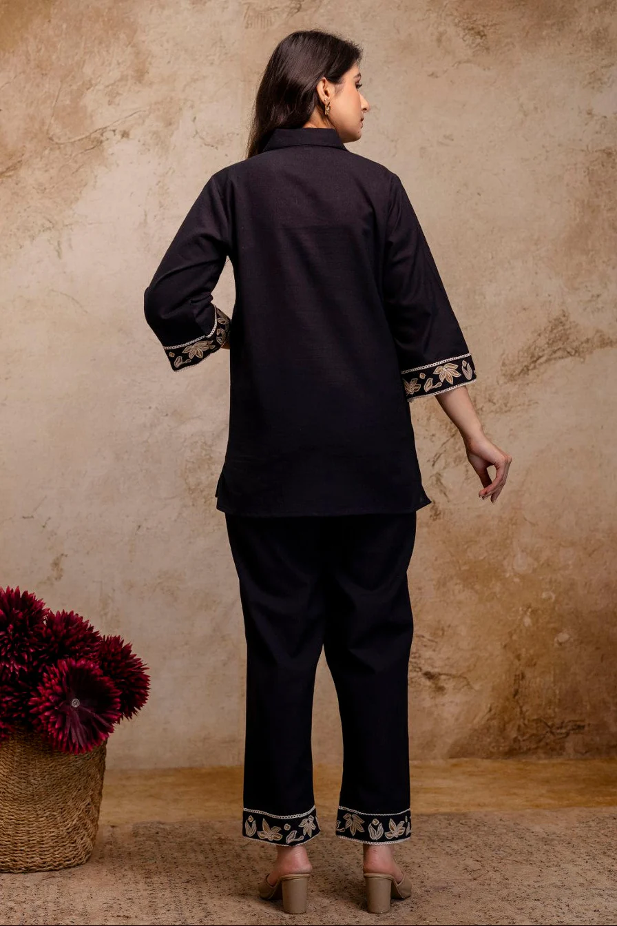 Viyona Jet Embroidered Co-ord Set - Image 3