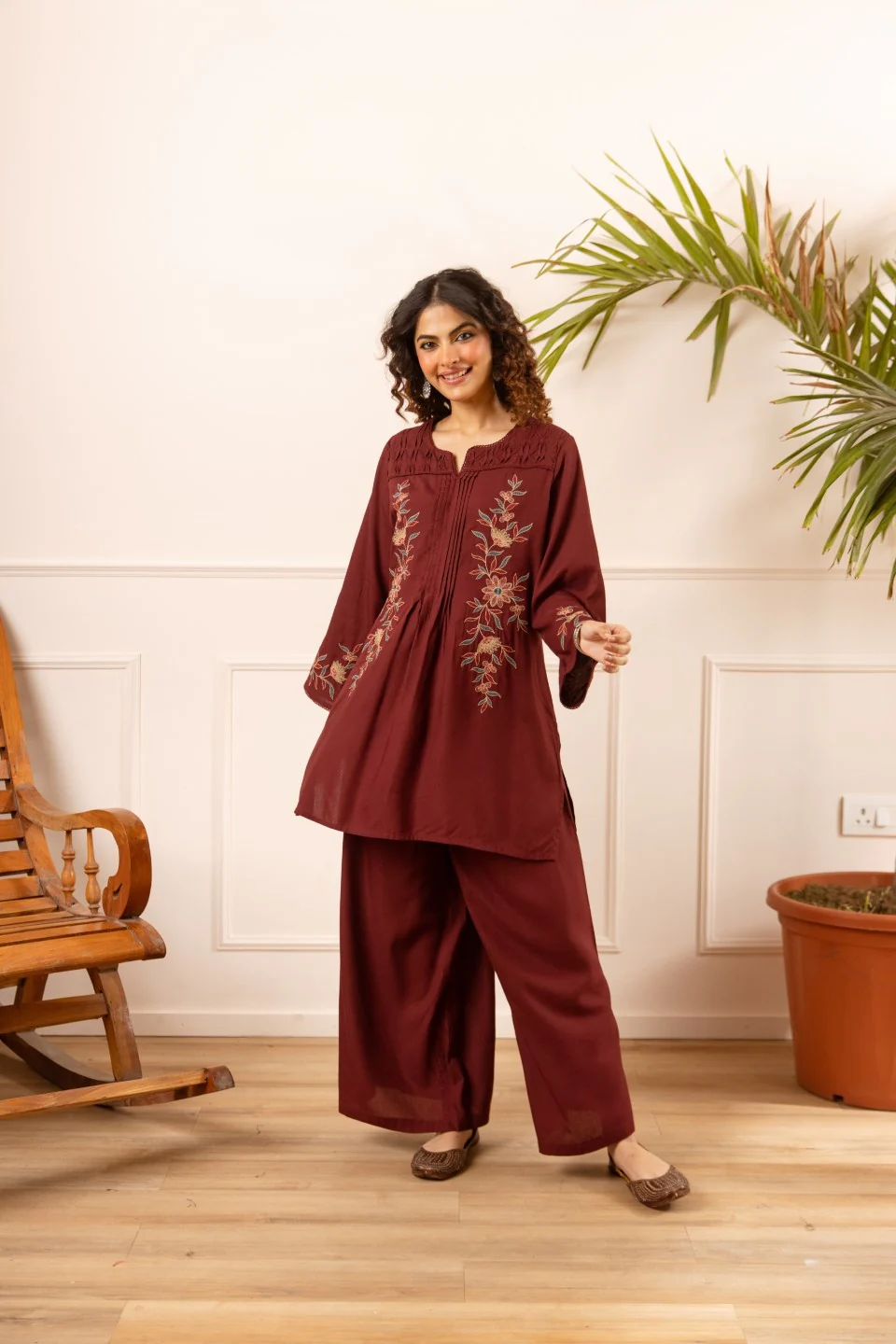 Karen Jam embroidery Cotton Co-ord Set - Image 2