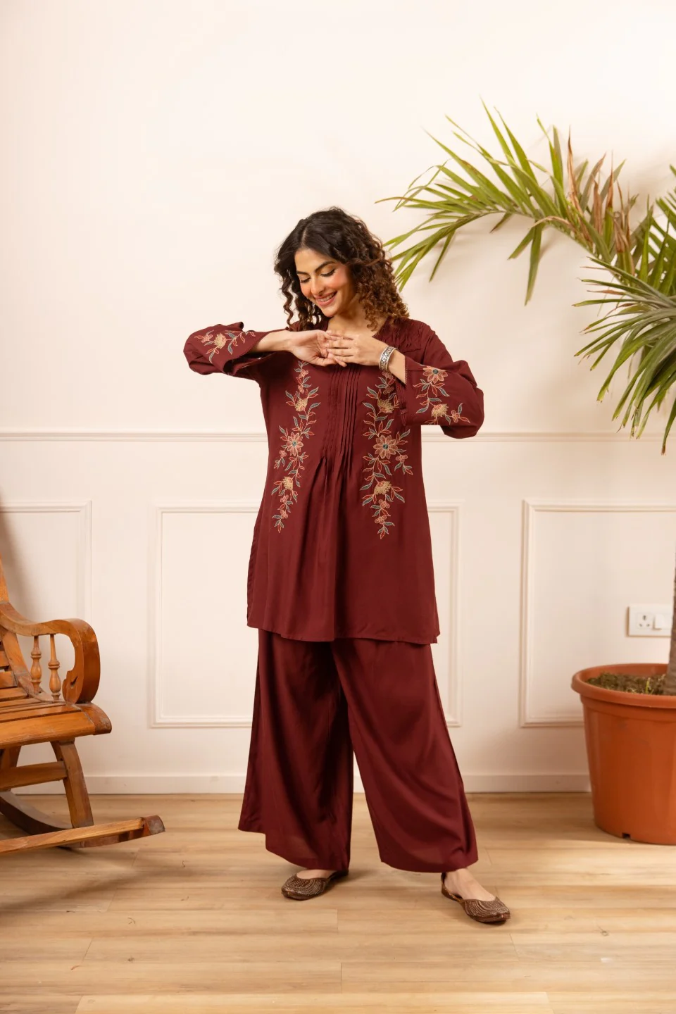 Karen Jam embroidery Cotton Co-ord Set - Image 5