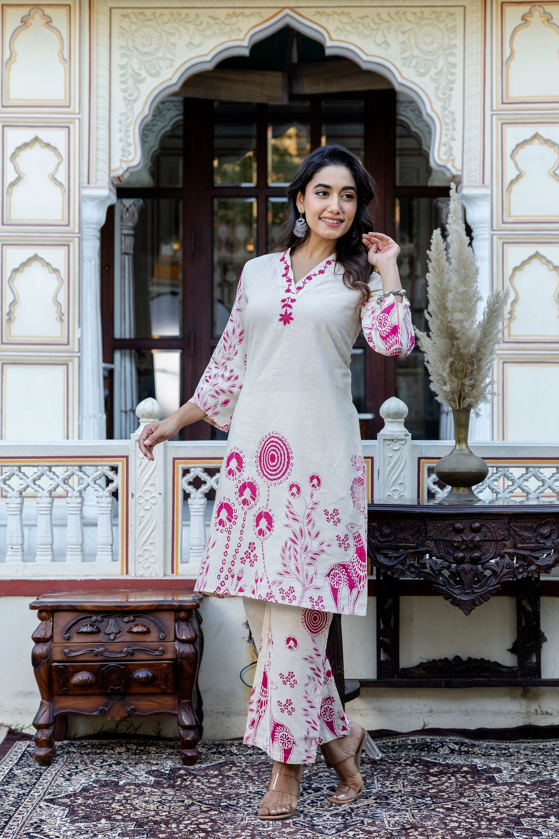 Samiha Rose Cotton Co-ord set - Image 4
