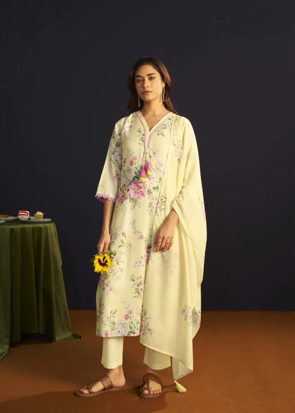Itrh canary cotton linen suit set - Image 11