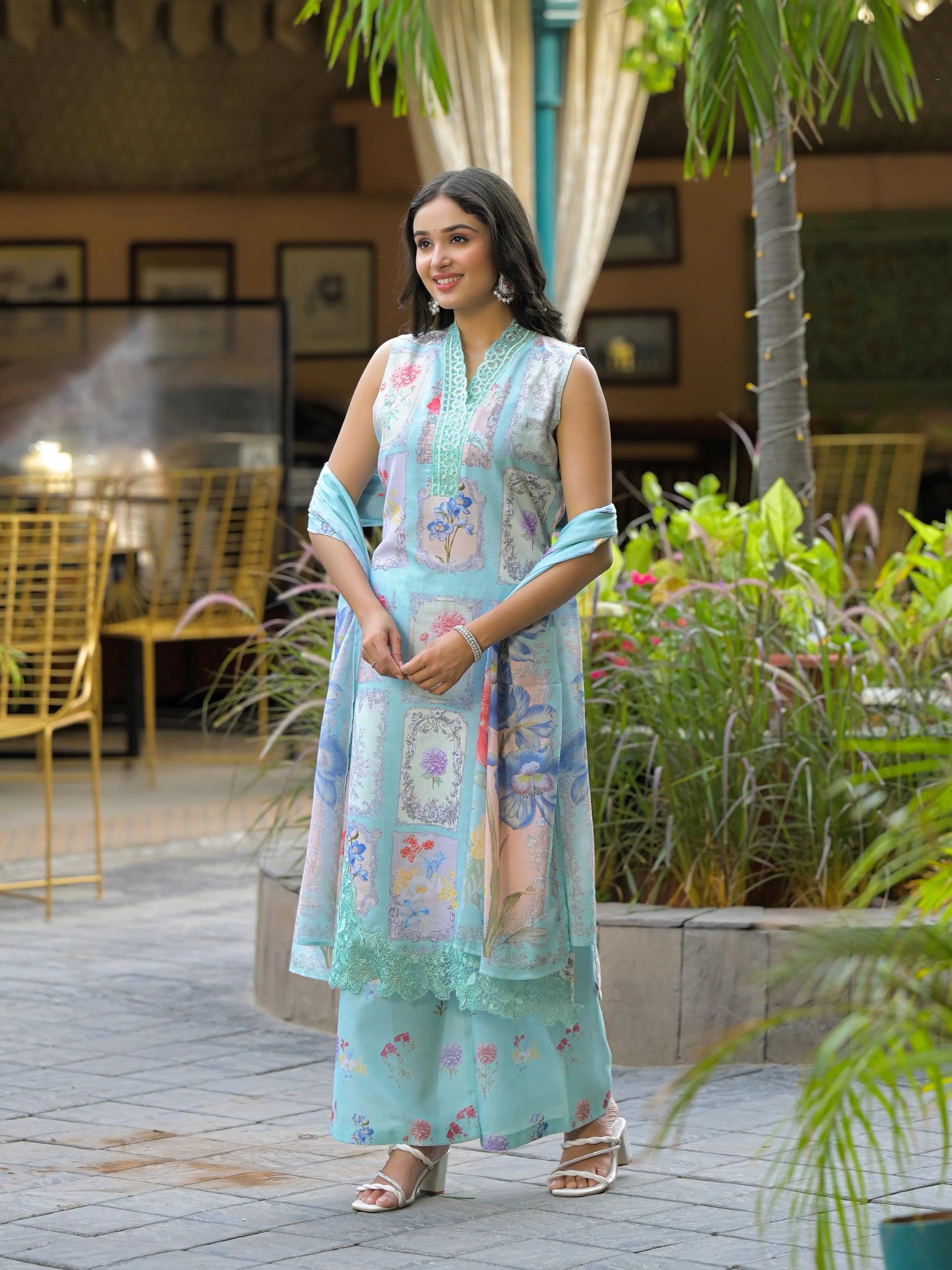 Dagdai Sage cotton suit set - Image 4