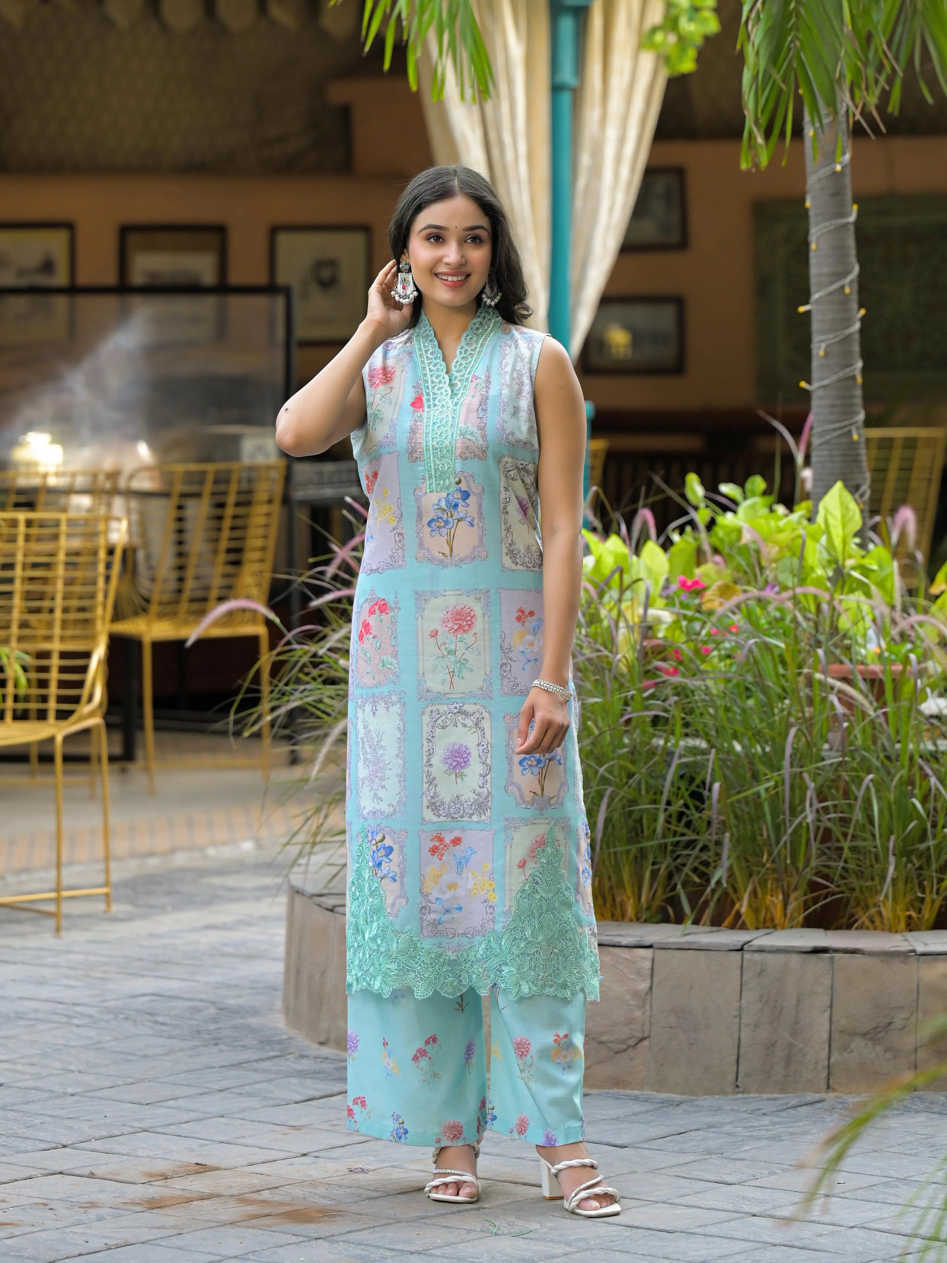 Dagdai Sage cotton suit set - Image 5