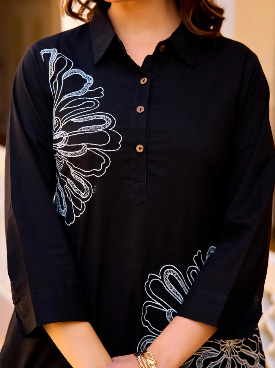 ITI JET embroidered COTTON CO-ORD SET - Image 2