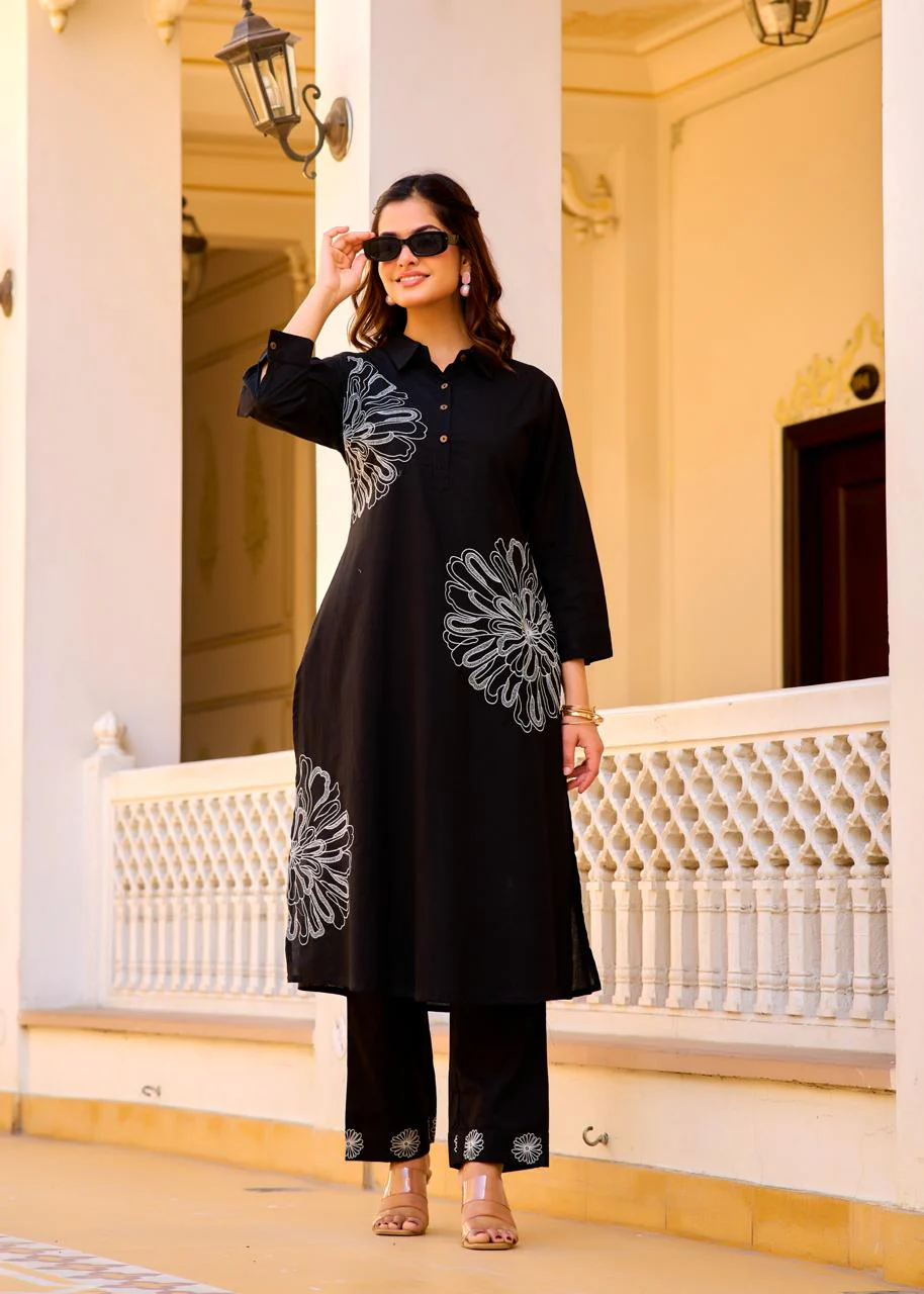ITI JET embroidered COTTON CO-ORD SET - Image 4