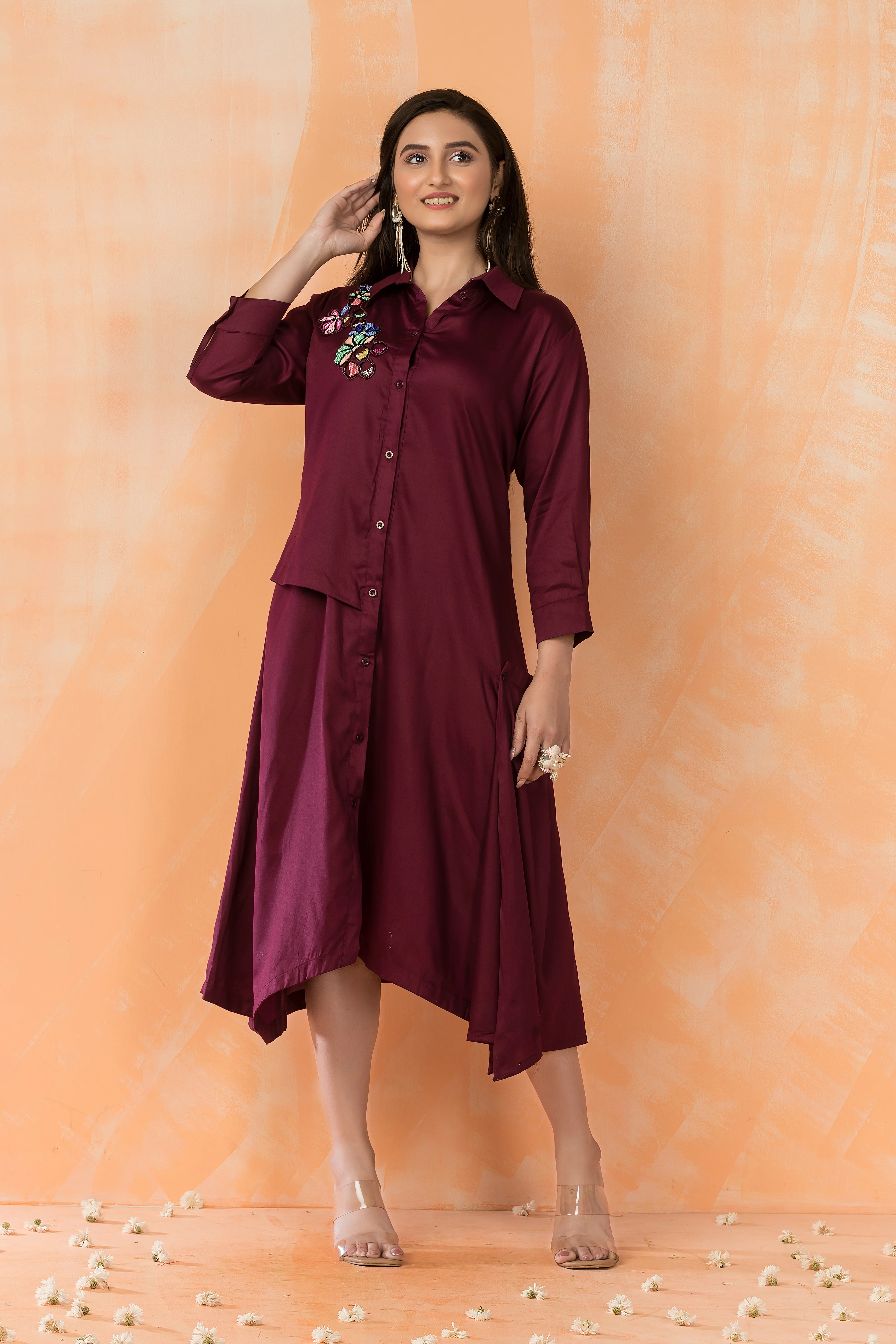 Sabhya Jam Embroidered Cotton Dress - Image 10