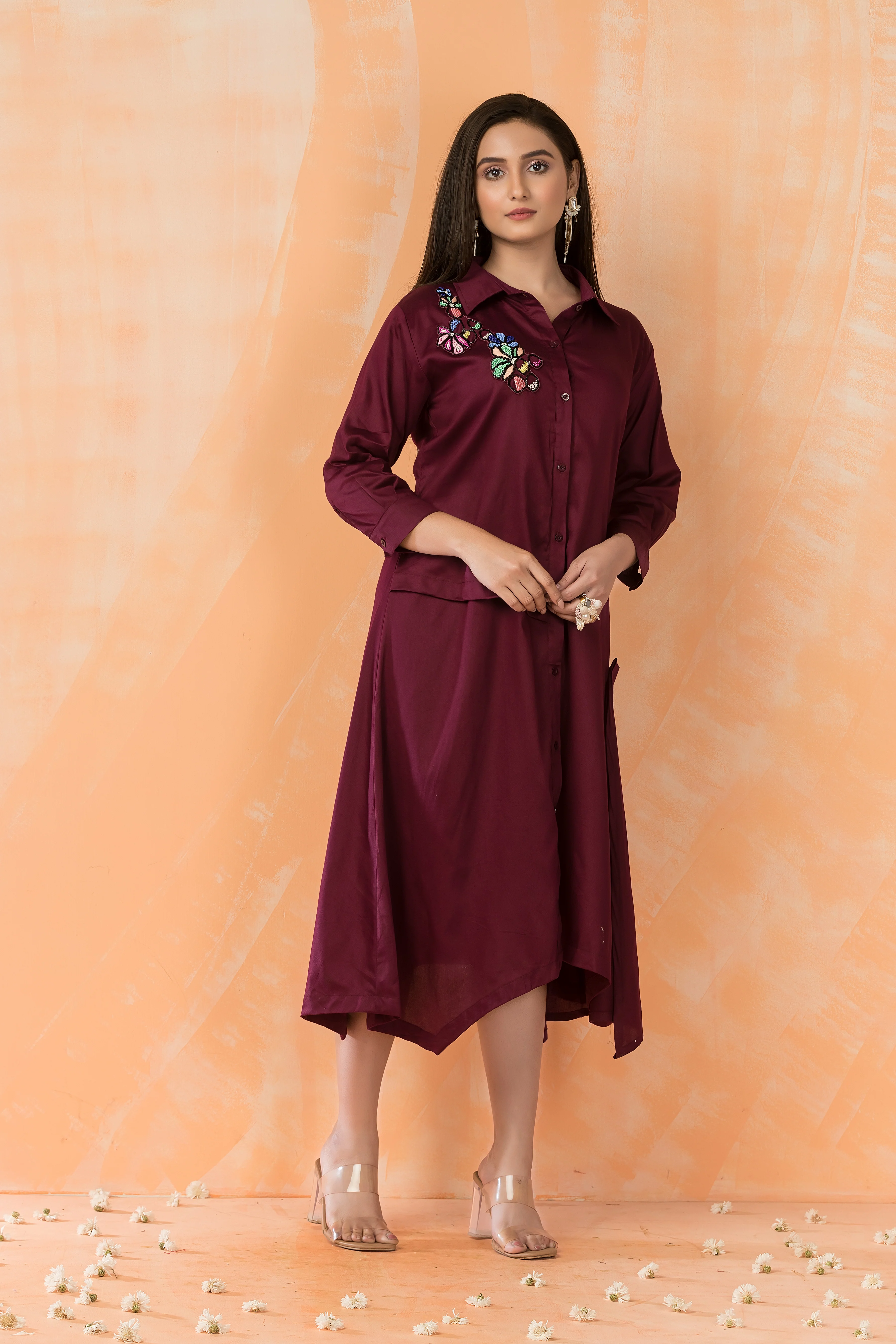 Sabhya Jam Embroidered Cotton Dress - Image 5