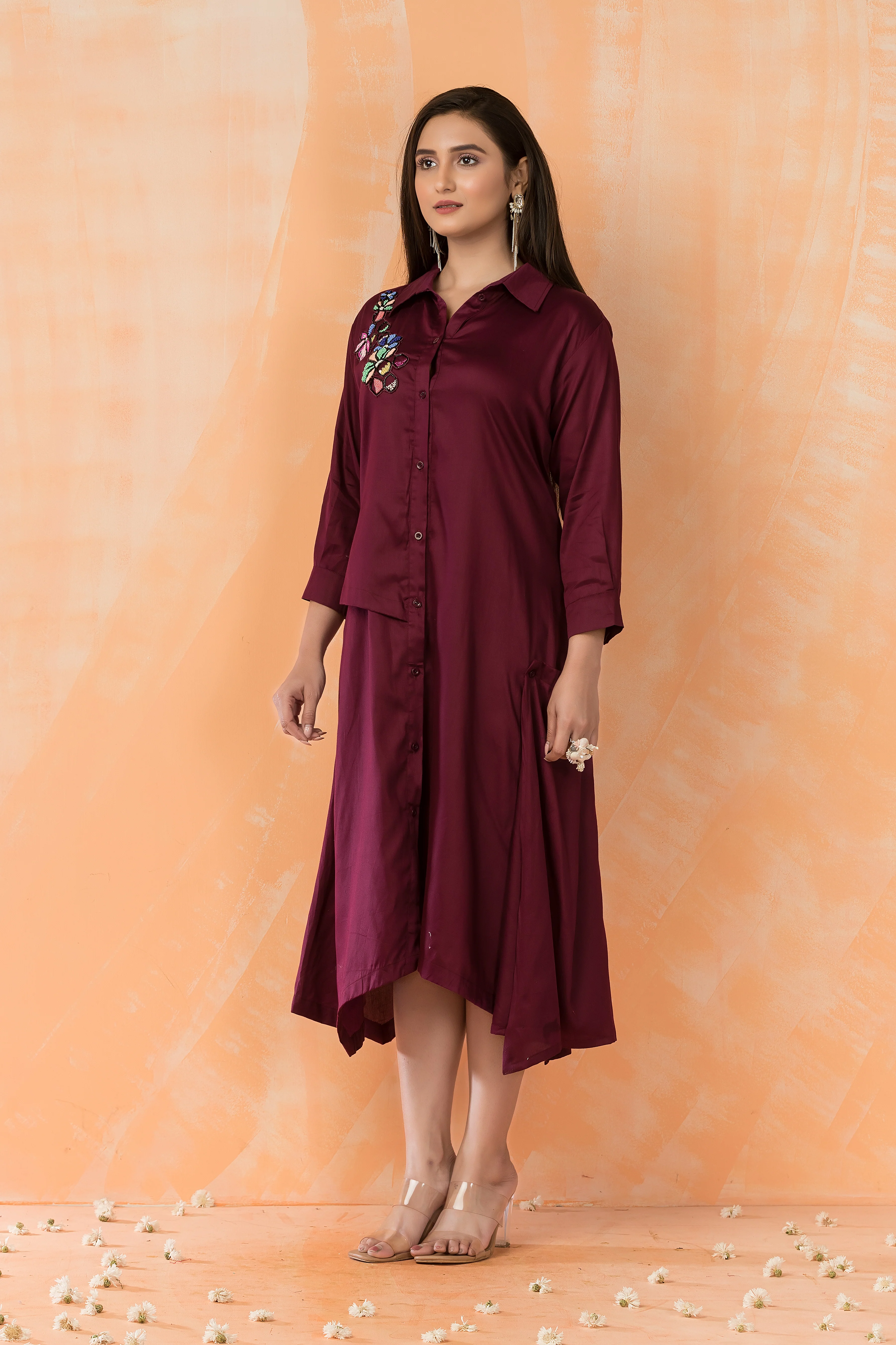 Sabhya Jam Embroidered Cotton Dress - Image 7