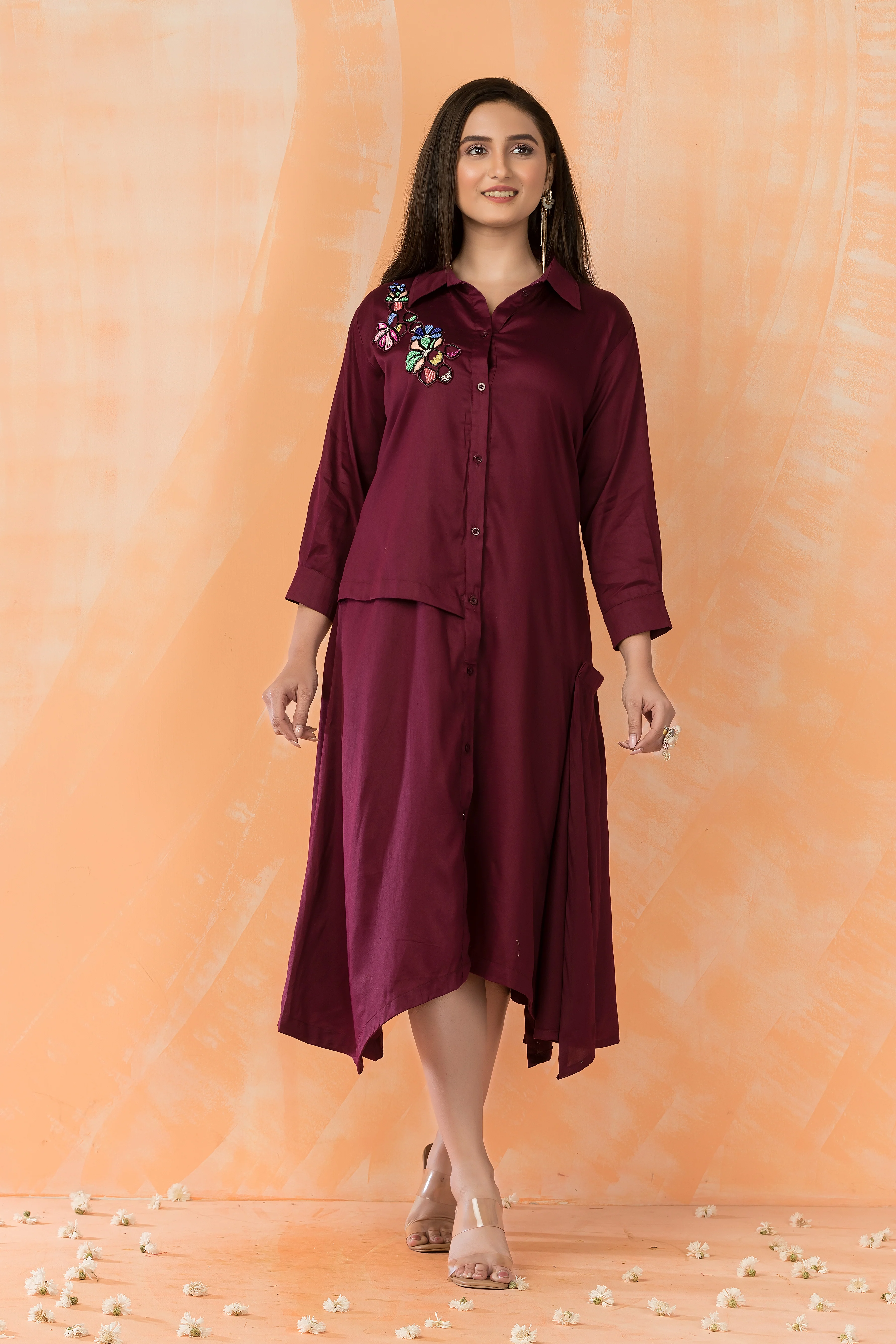 Sabhya Jam Embroidered Cotton Dress - Image 8