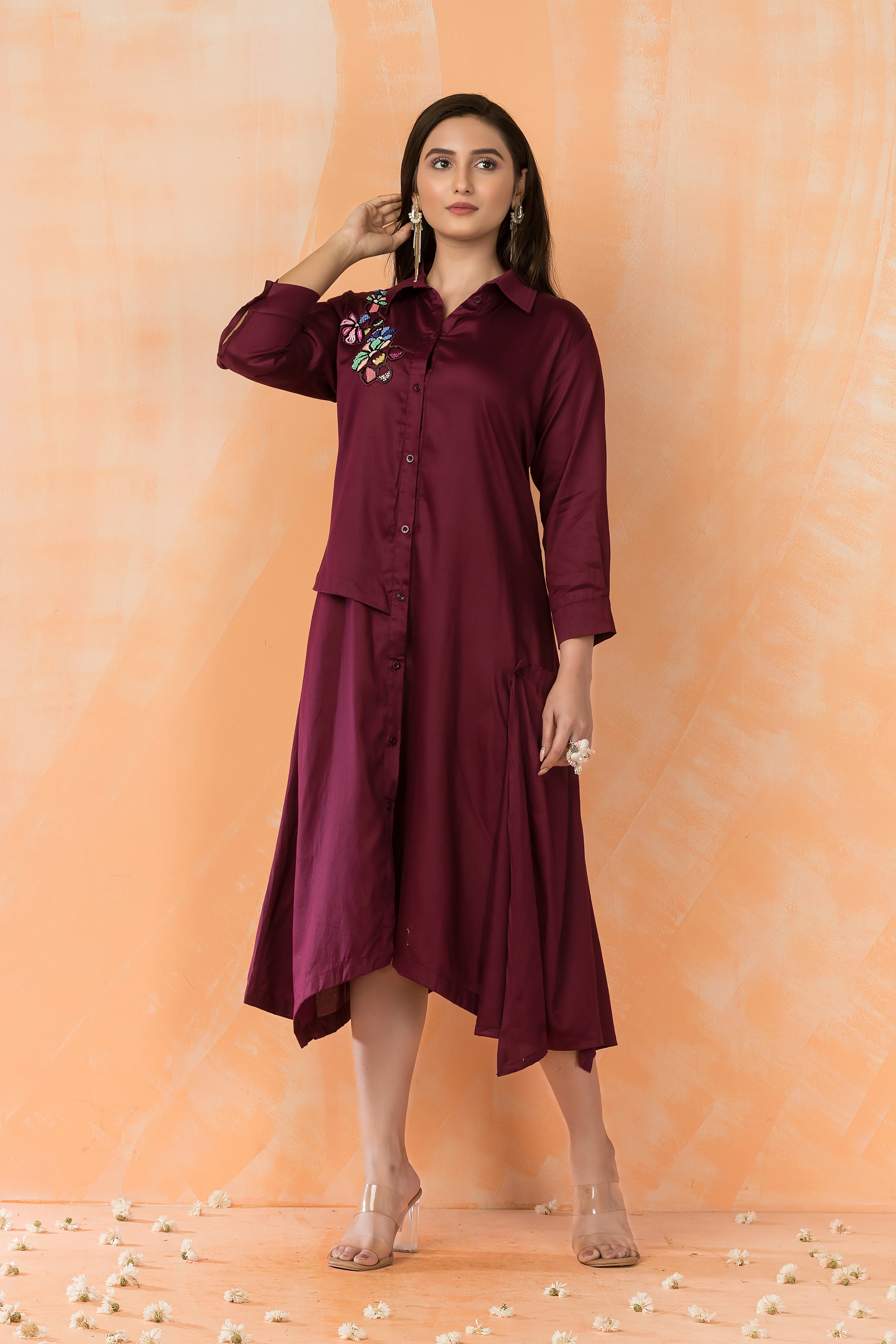 Sabhya Jam Embroidered Cotton Dress - Image 9