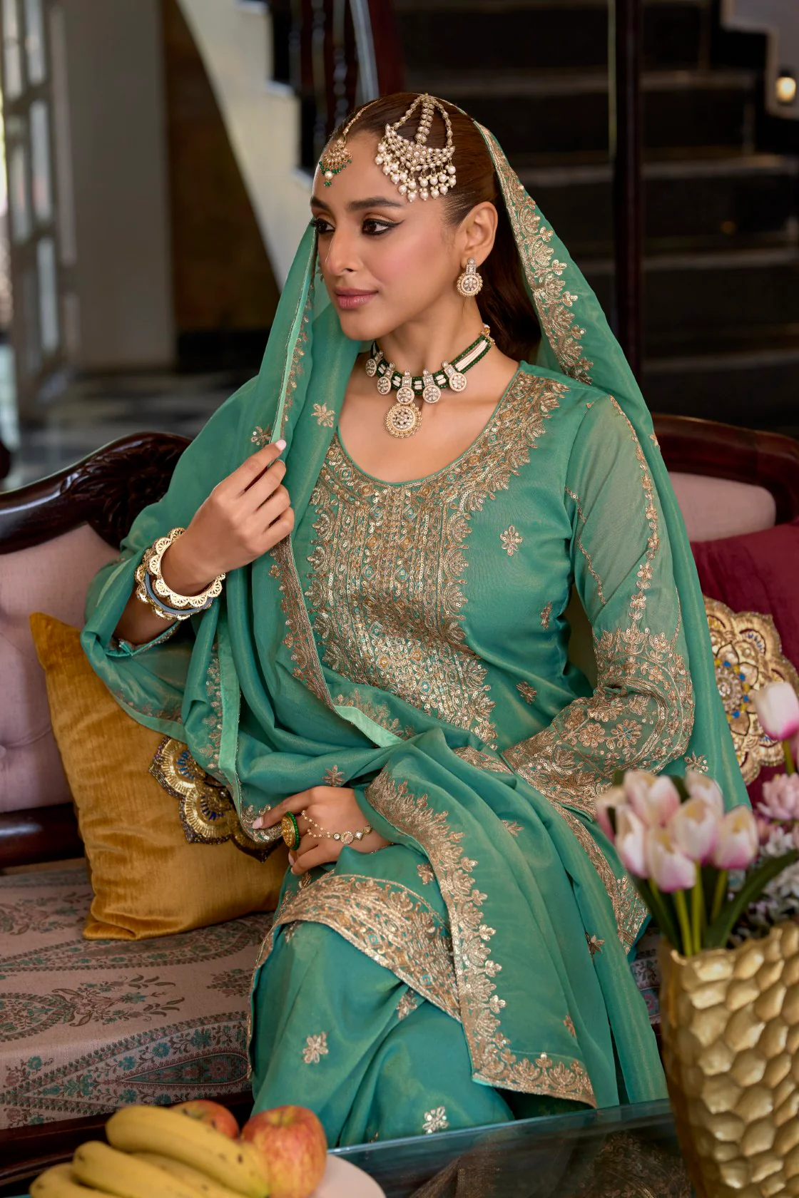 Garva Fern Full Work Heavy Suit set - Image 2