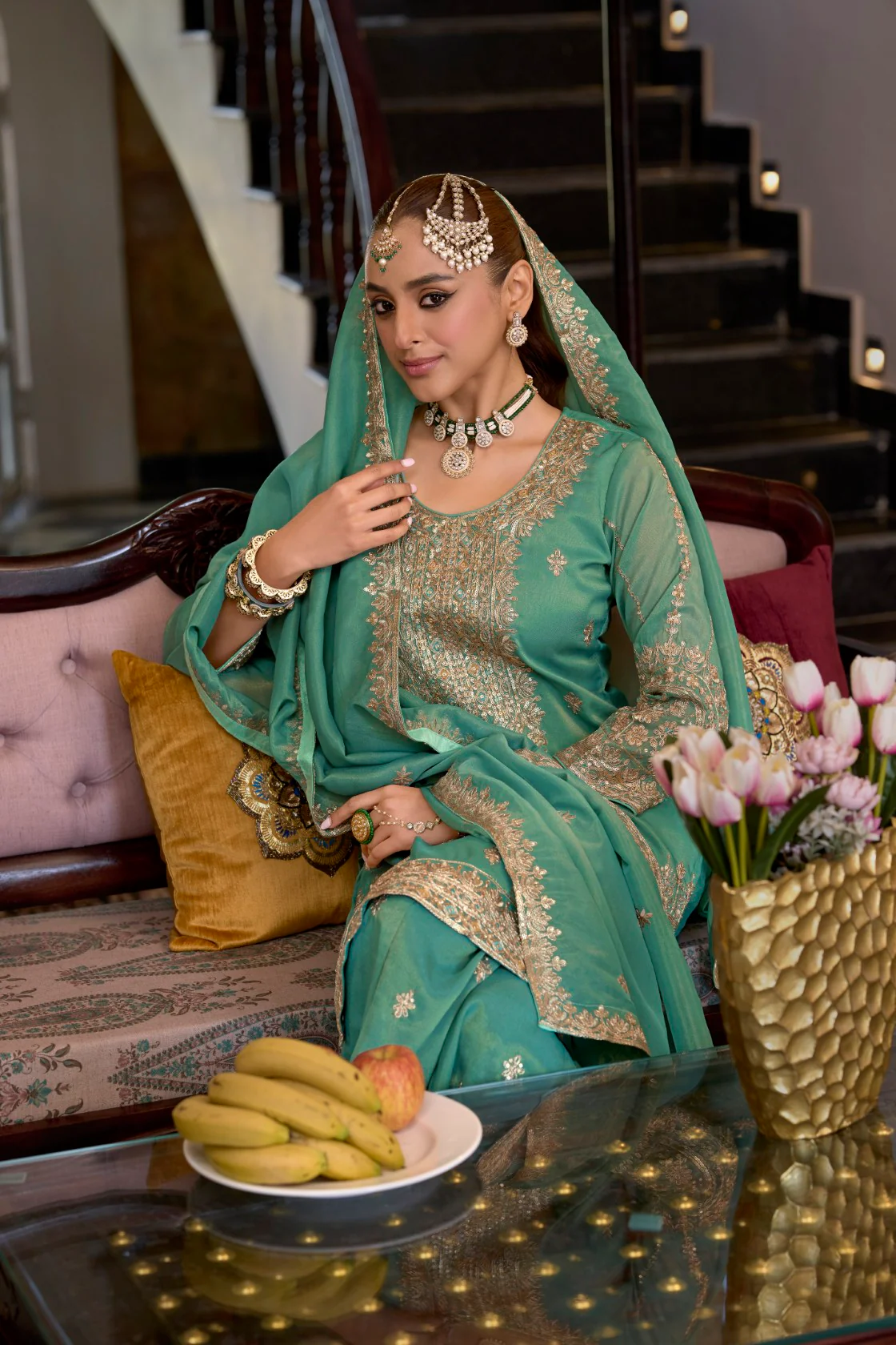 Garva Fern Full Work Heavy Suit set - Image 3
