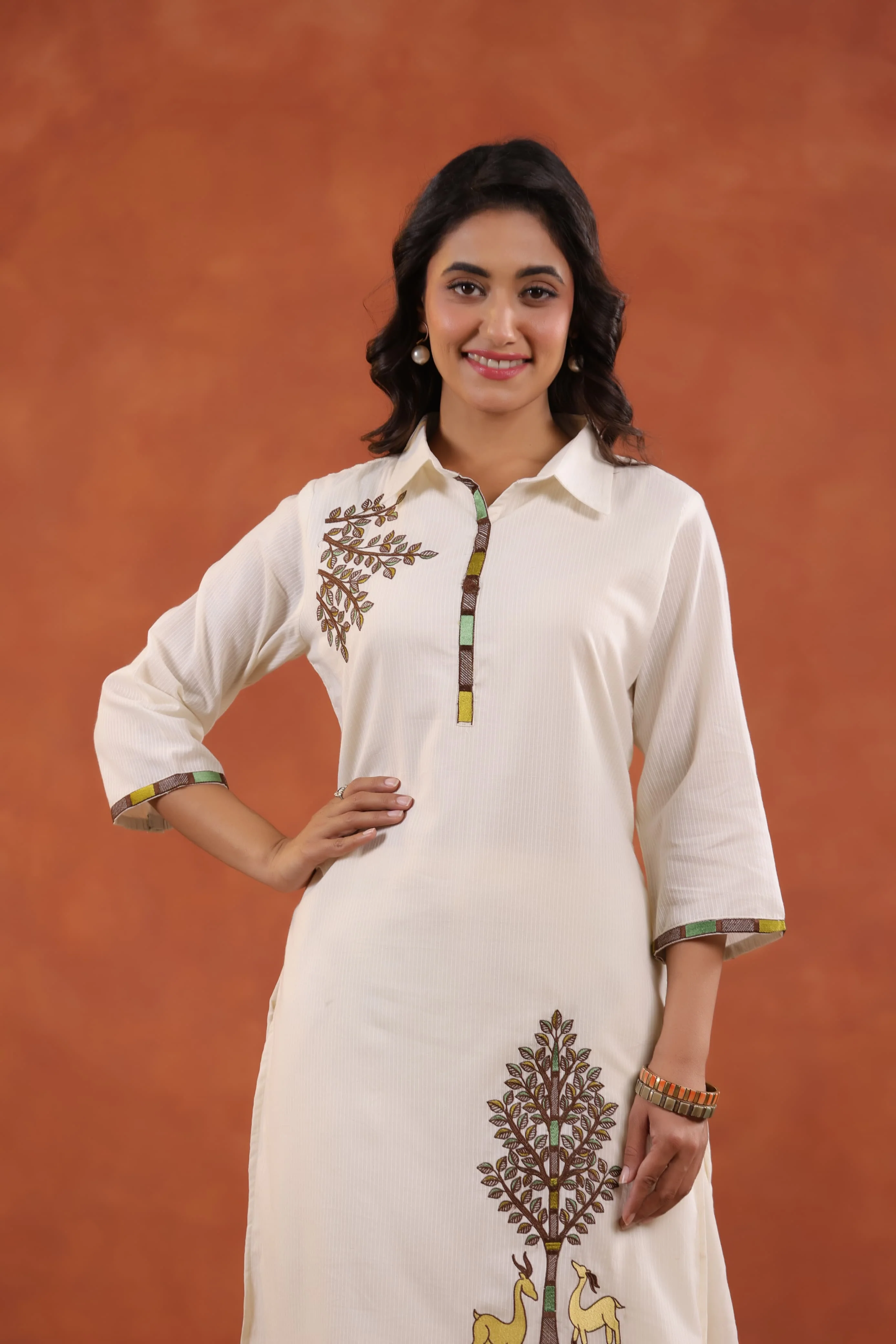 Kara vriksha Cotton Embroidered co-ord Set - Image 2