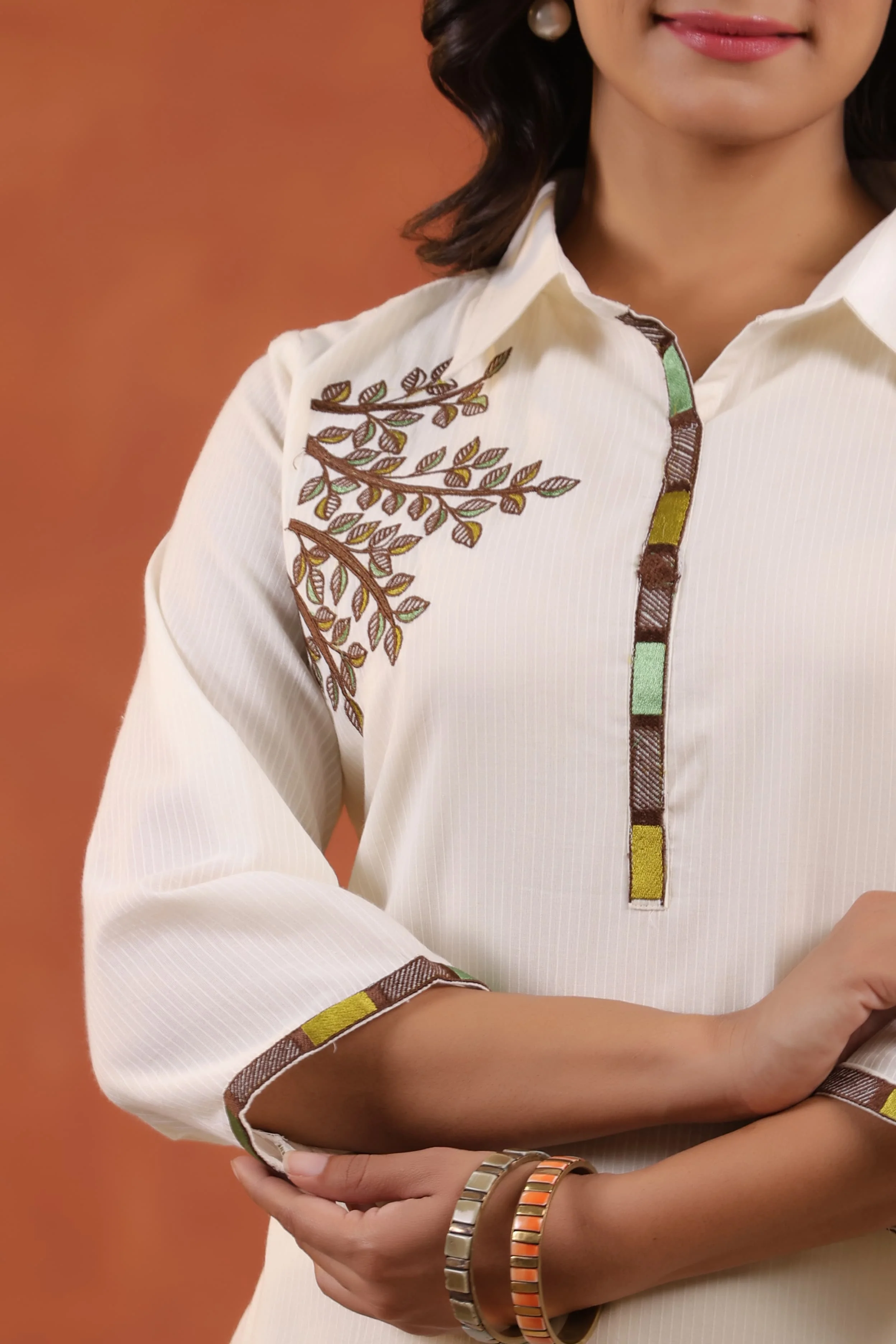 Kara vriksha Cotton Embroidered co-ord Set - Image 5