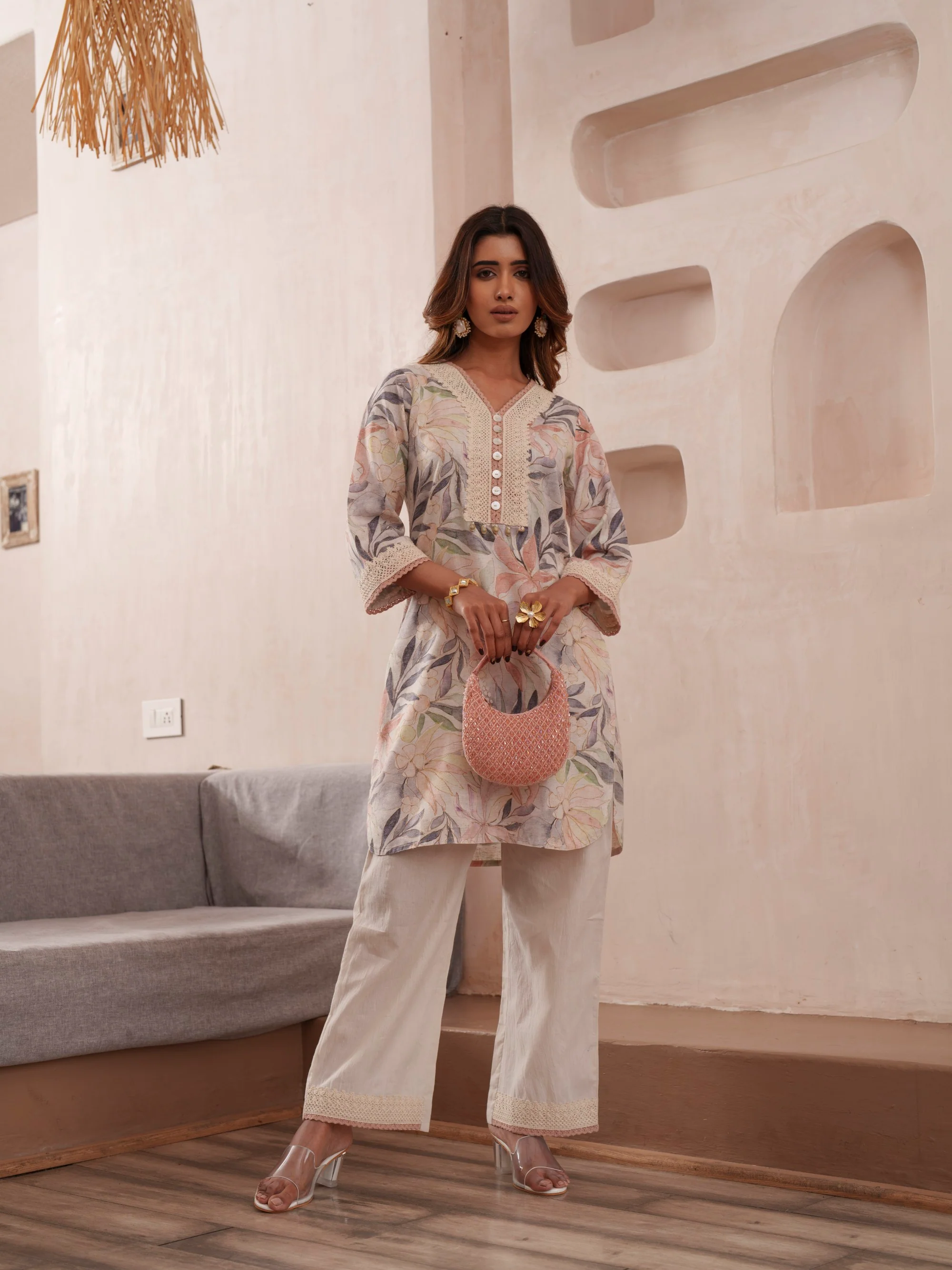 Tashvika heather Linen co-ord set - Image 10