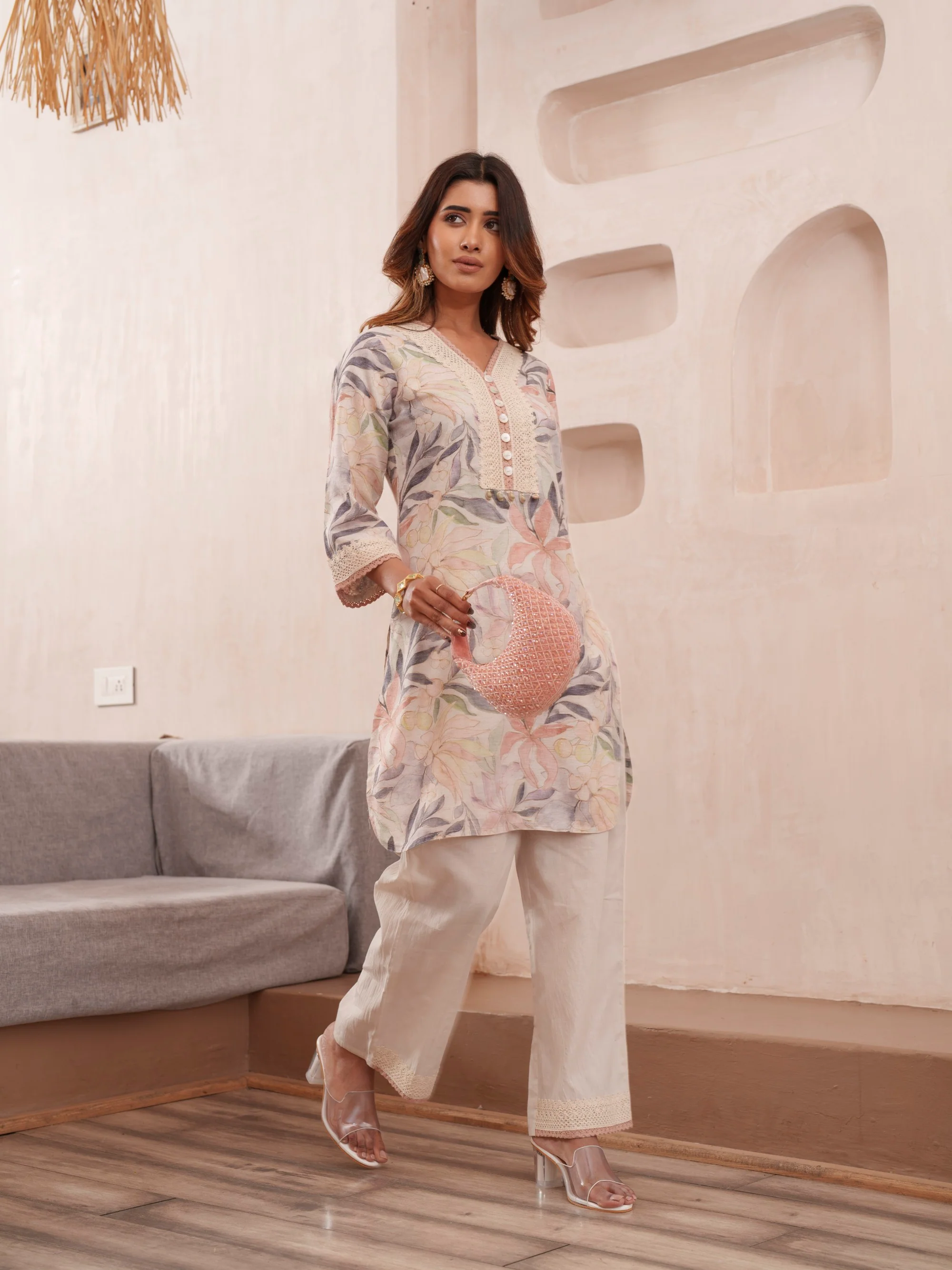 Tashvika heather Linen co-ord set - Image 11