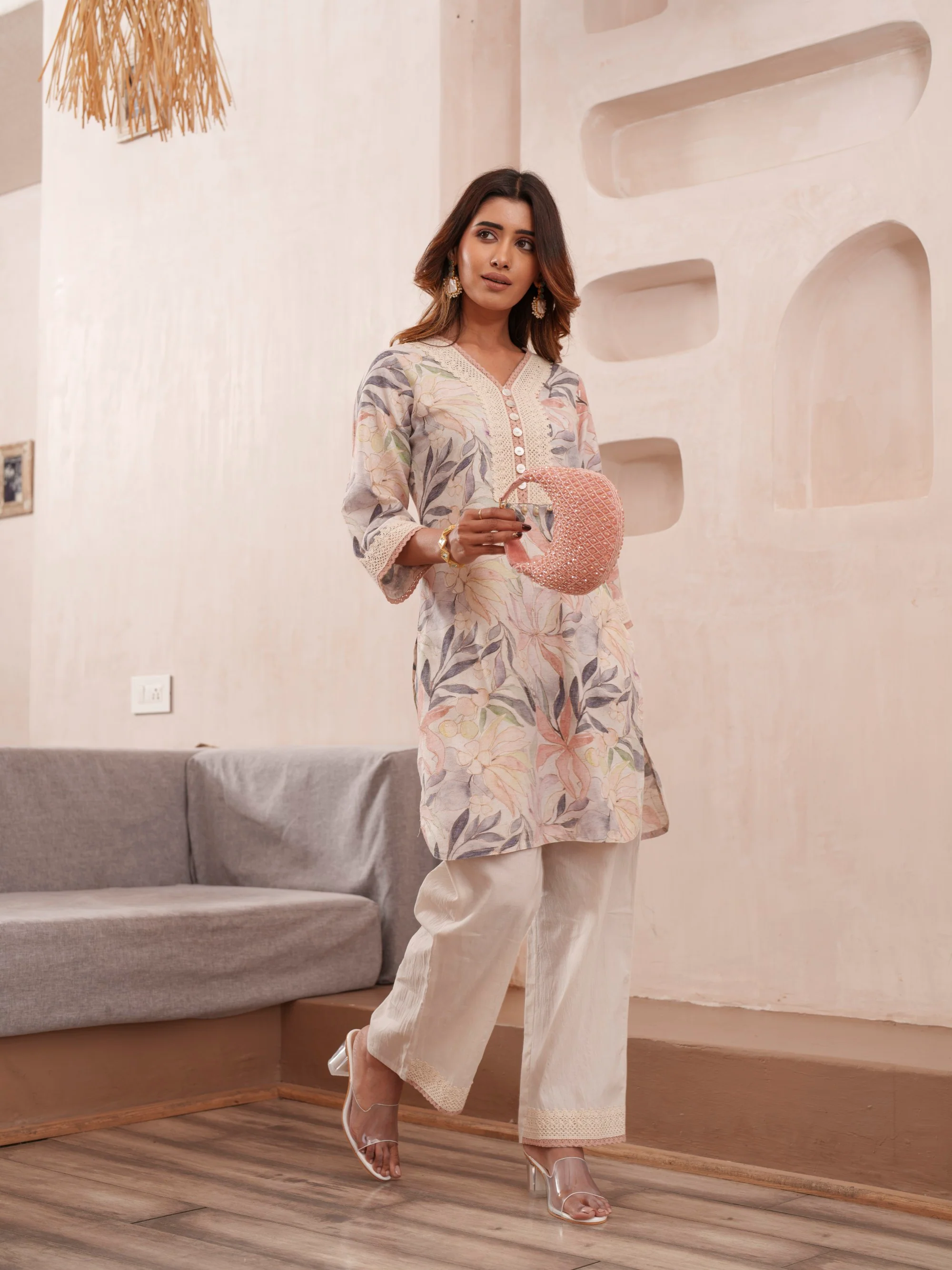 Tashvika heather Linen co-ord set - Image 7