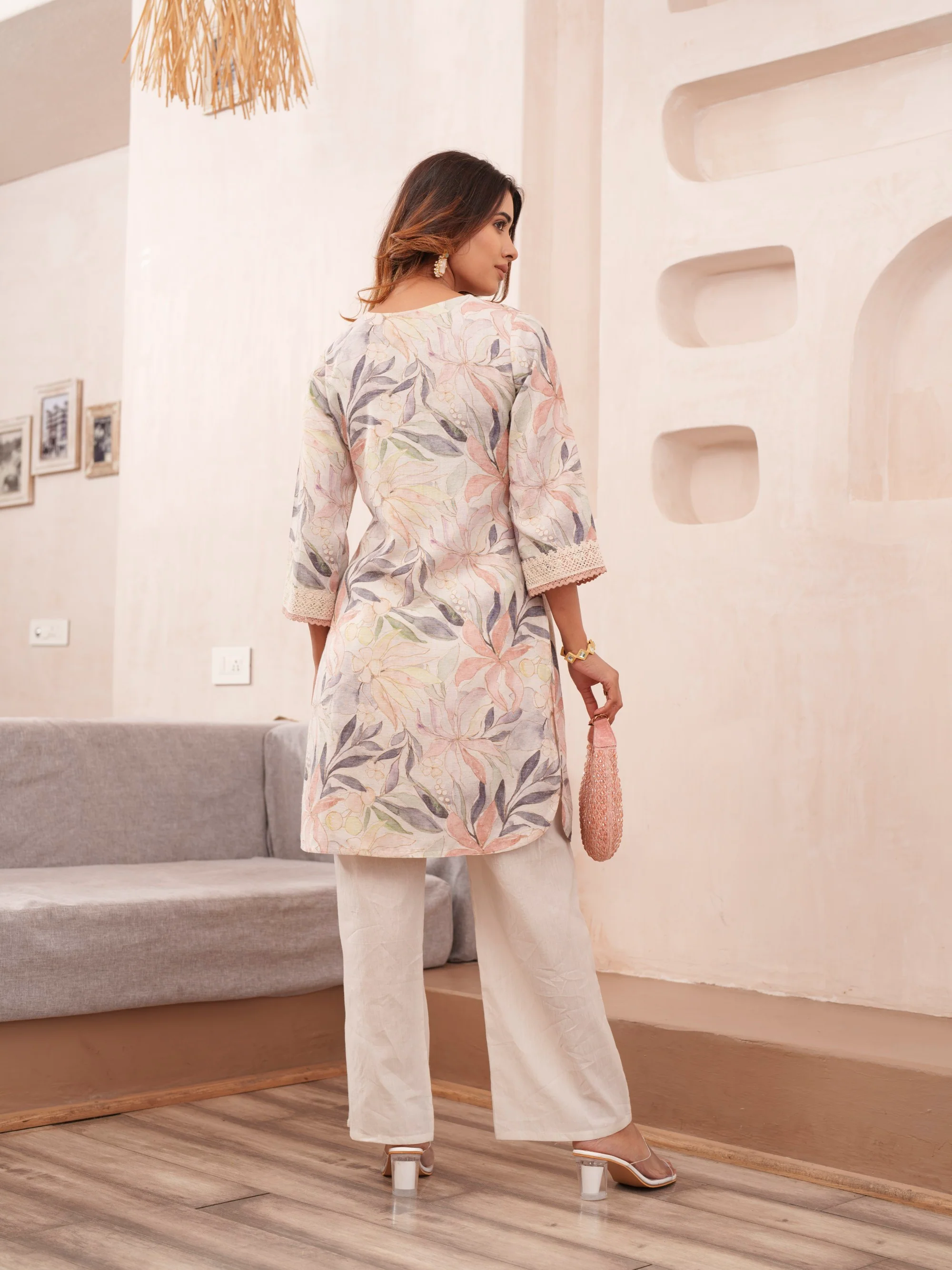 Tashvika heather Linen co-ord set - Image 9