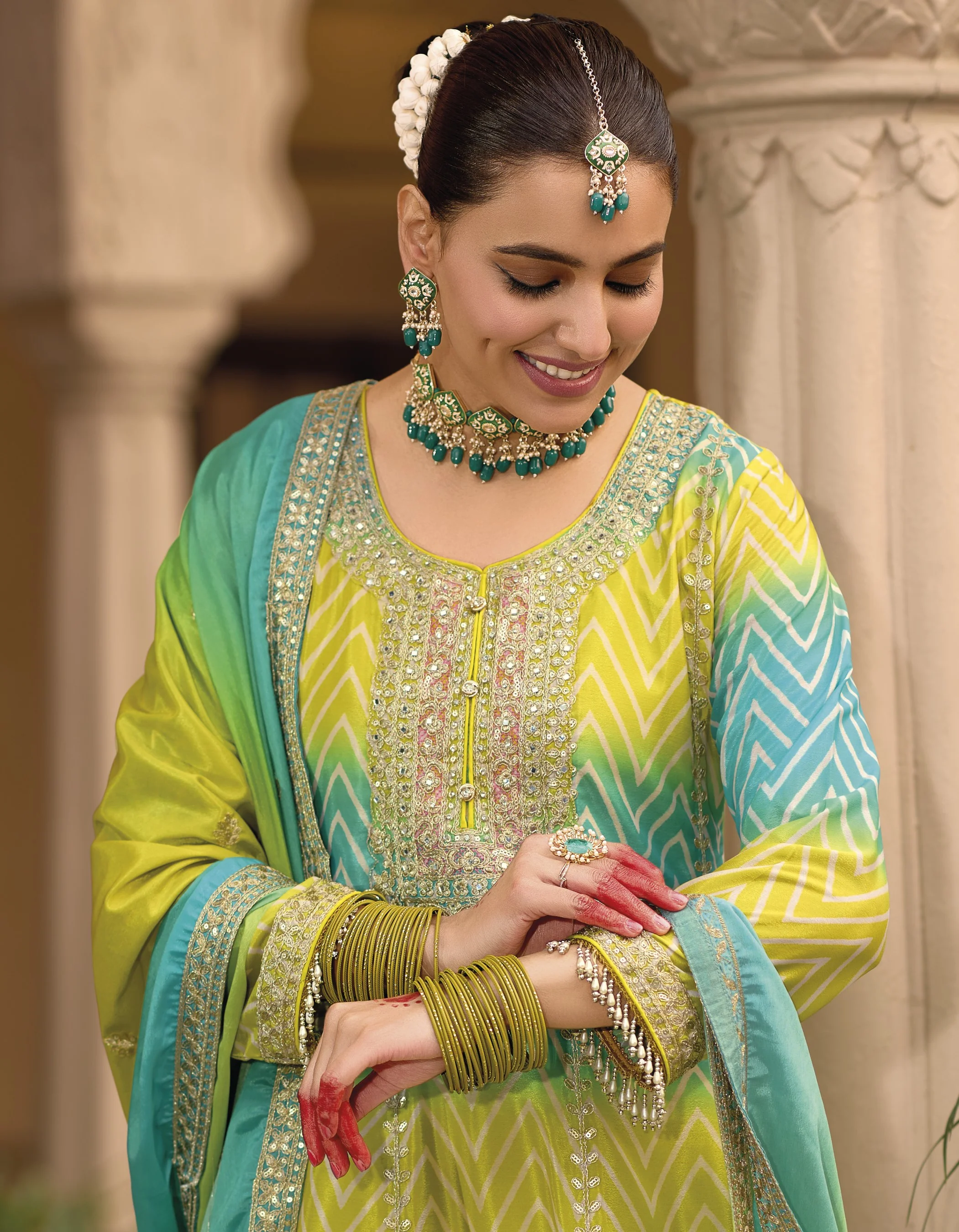 Neeru Fern Full Heavy Work Premium Suit Set - Image 2