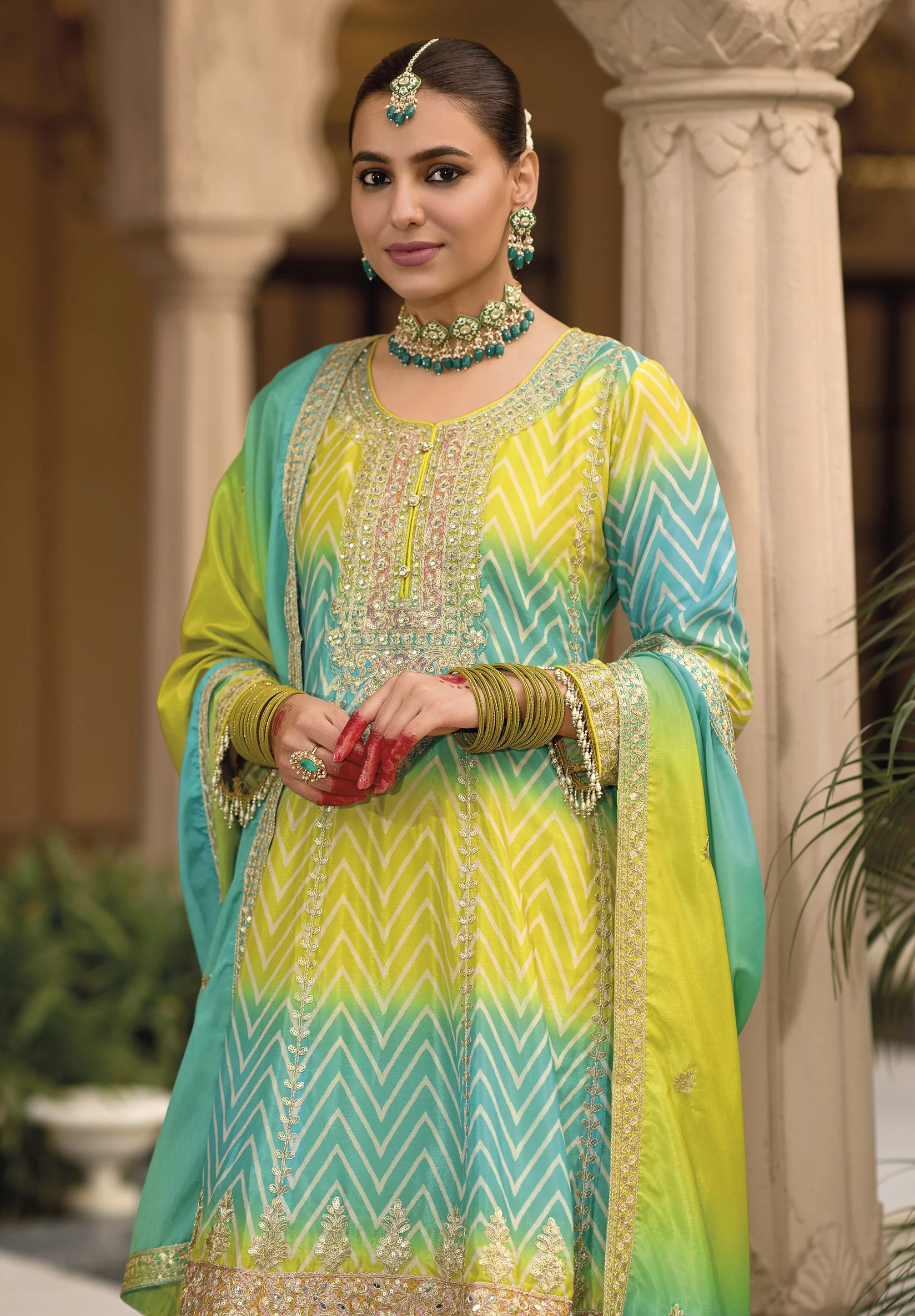 Neeru Fern Full Heavy Work Premium Suit Set - Image 4