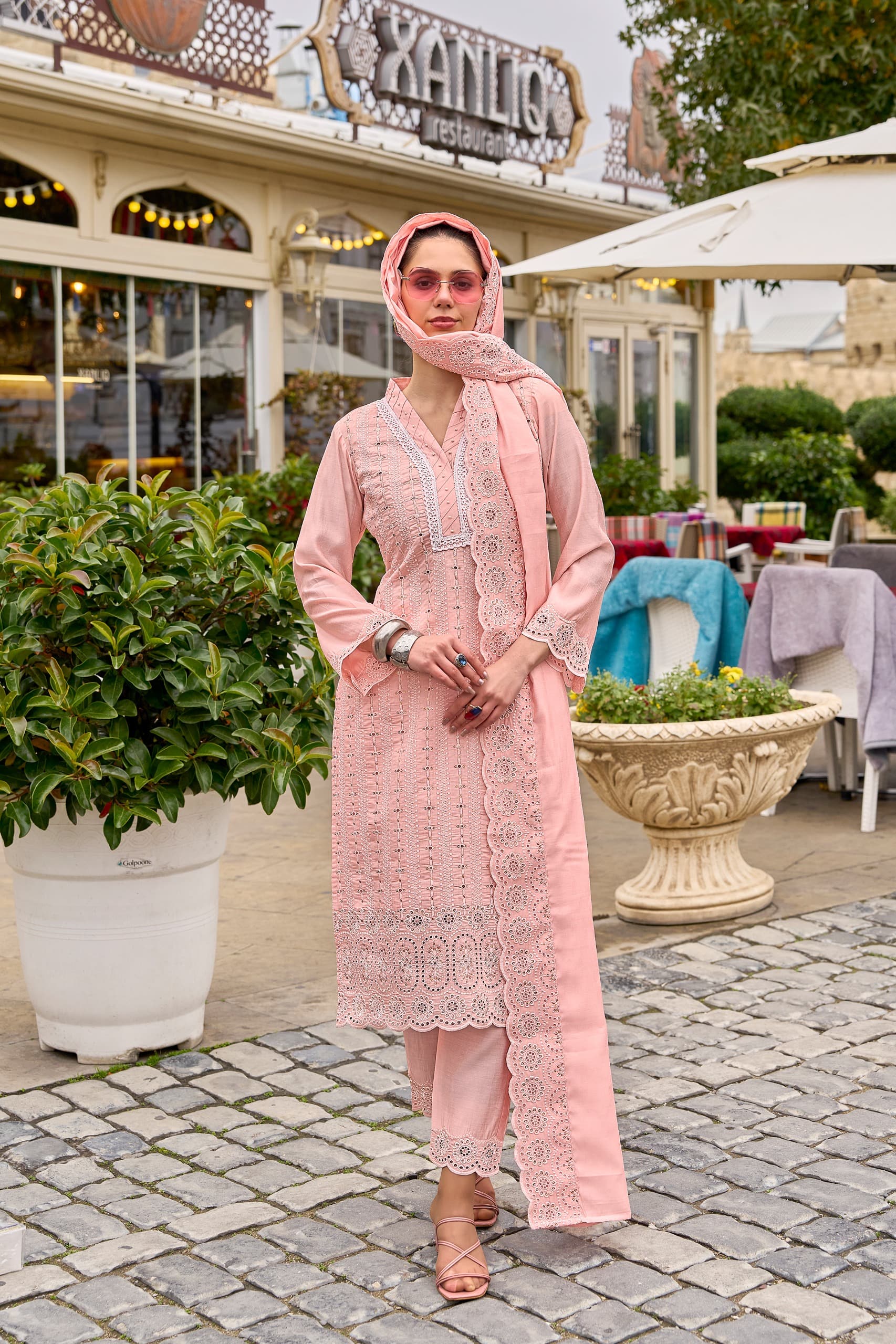 Ayat Blossom Full Embroidery Premium Lawn Suit Set - Image 3