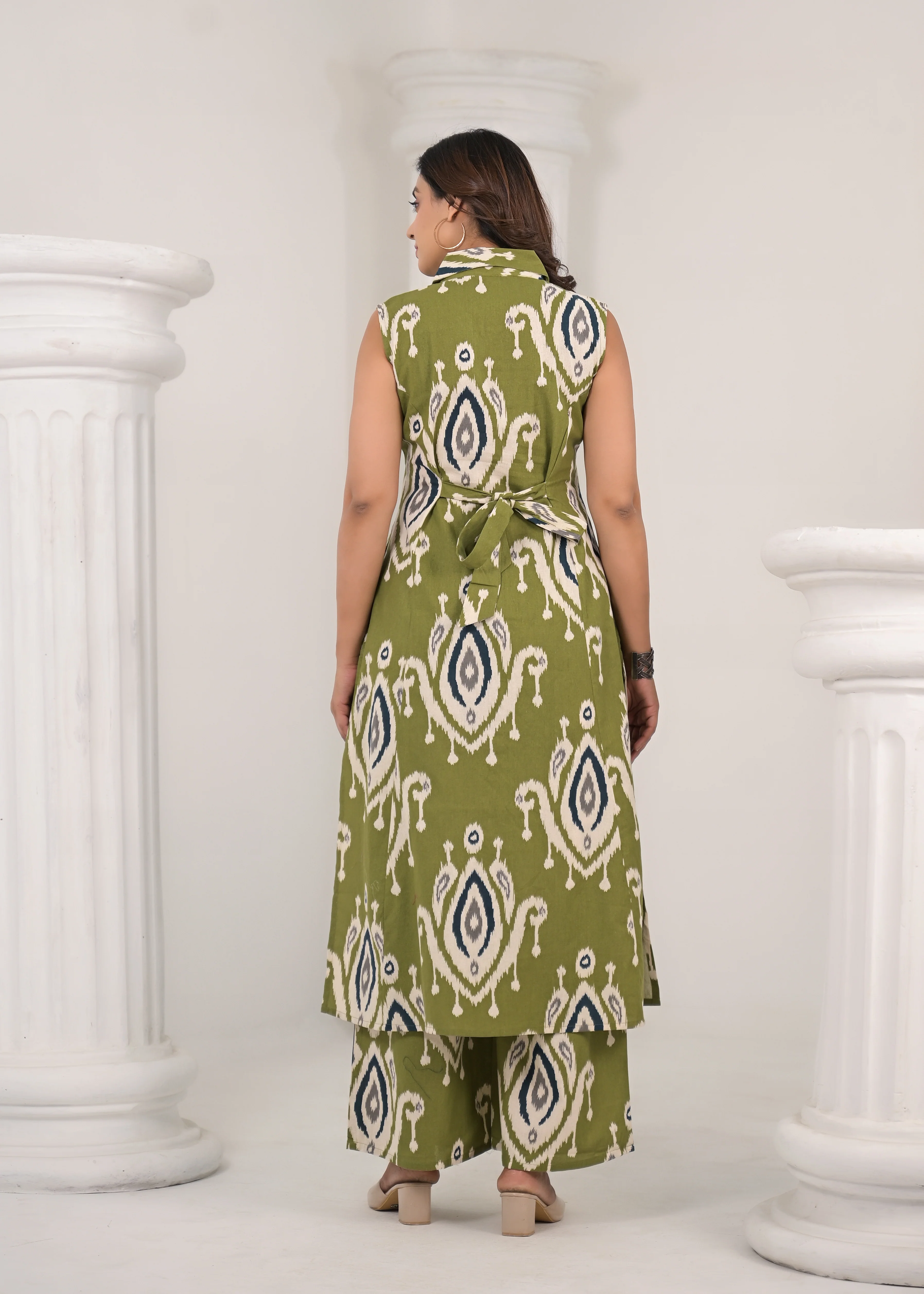 ITI FERN COTTON KURTA PANT SET - Image 3