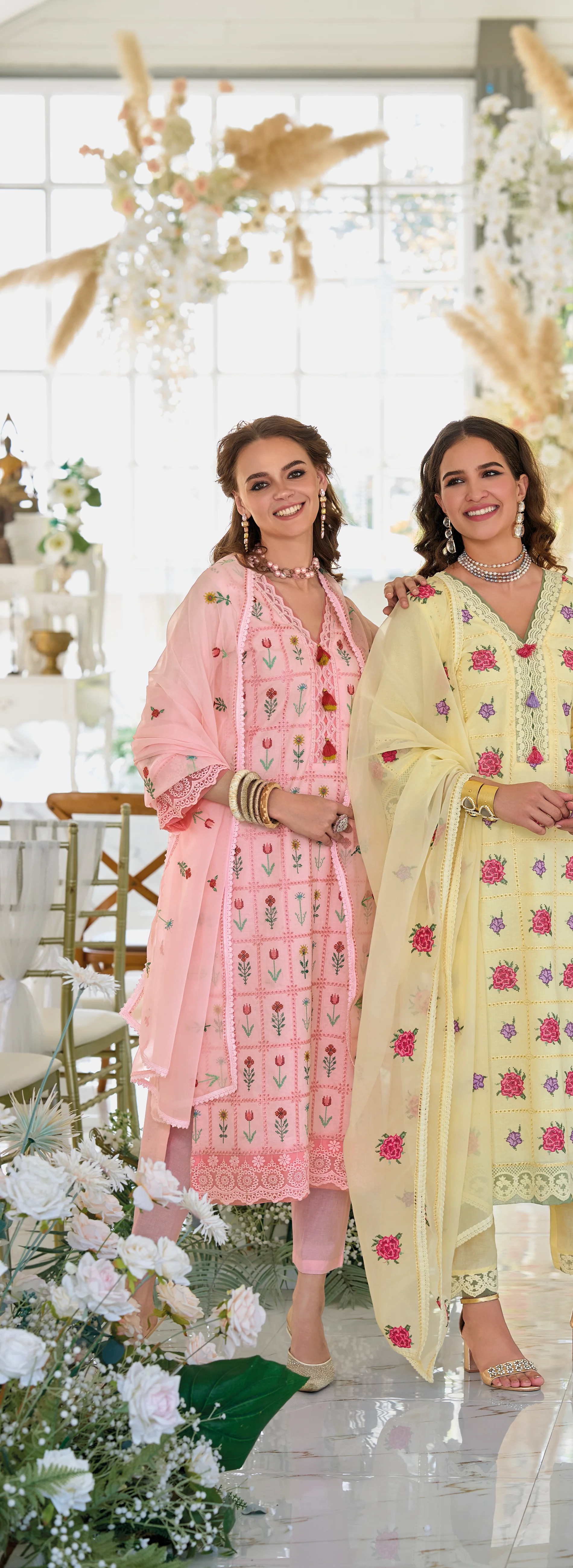 Sargam SoftPink Embroidery Cotton Suit Set - Image 4