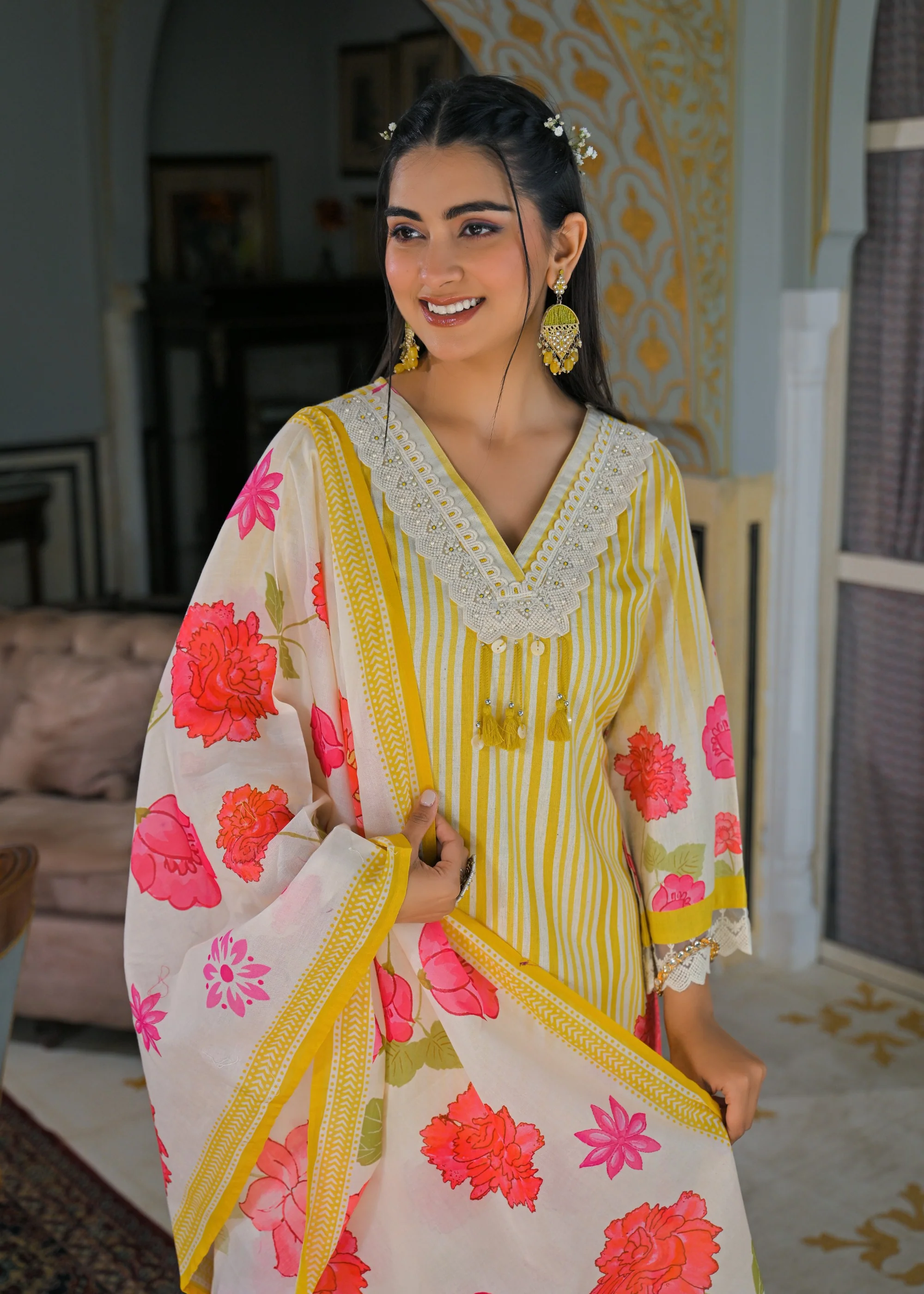 Punita Amber Cotton Suit Set - Image 2